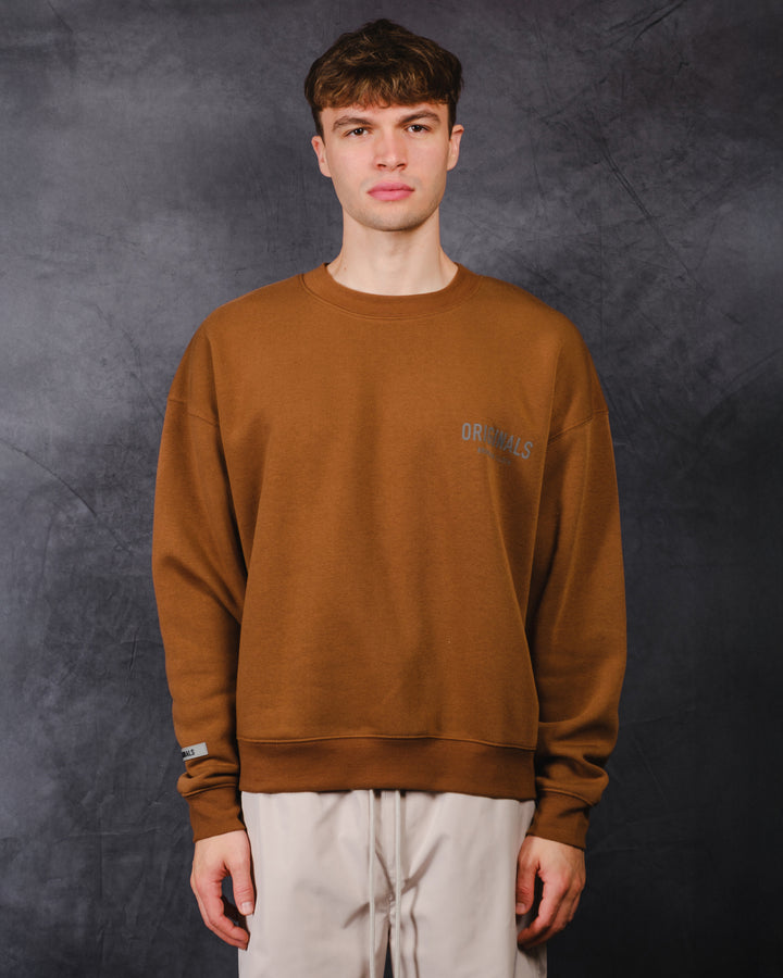Elegant yet relaxed Originals Crewneck Sweatshirt by Brooklyn Cloth
#color_toffee