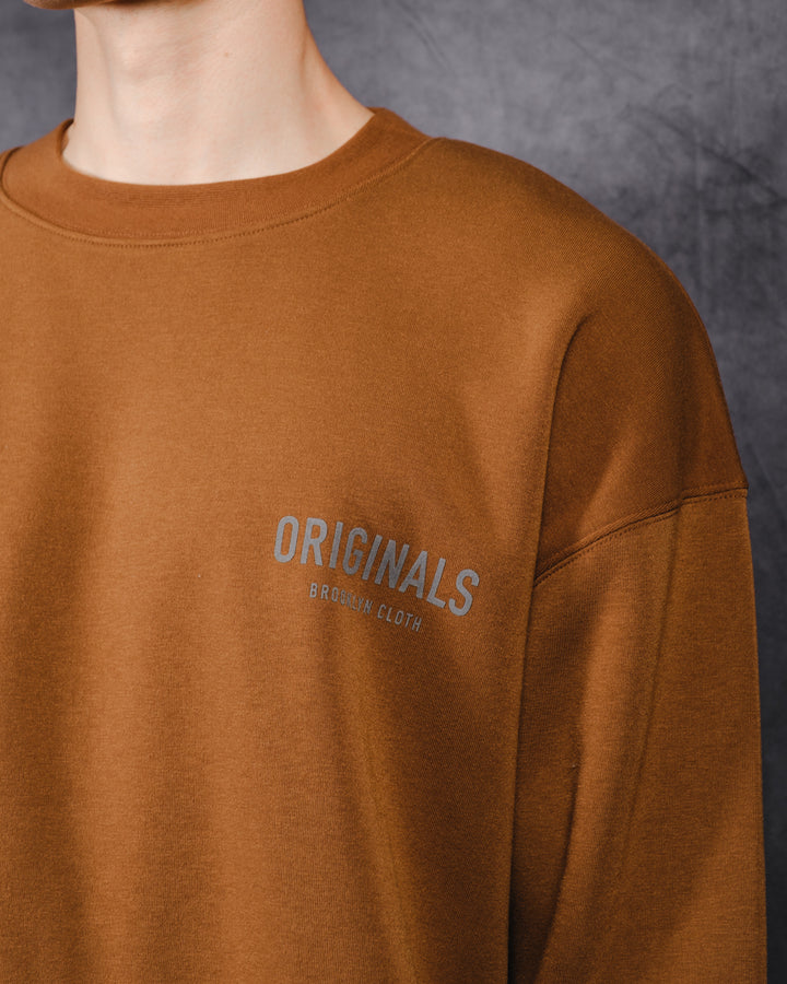 Elegant yet relaxed Originals Crewneck Sweatshirt by Brooklyn Cloth
#color_toffee