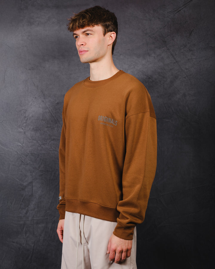 Elegant yet relaxed Originals Crewneck Sweatshirt by Brooklyn Cloth
#color_toffee