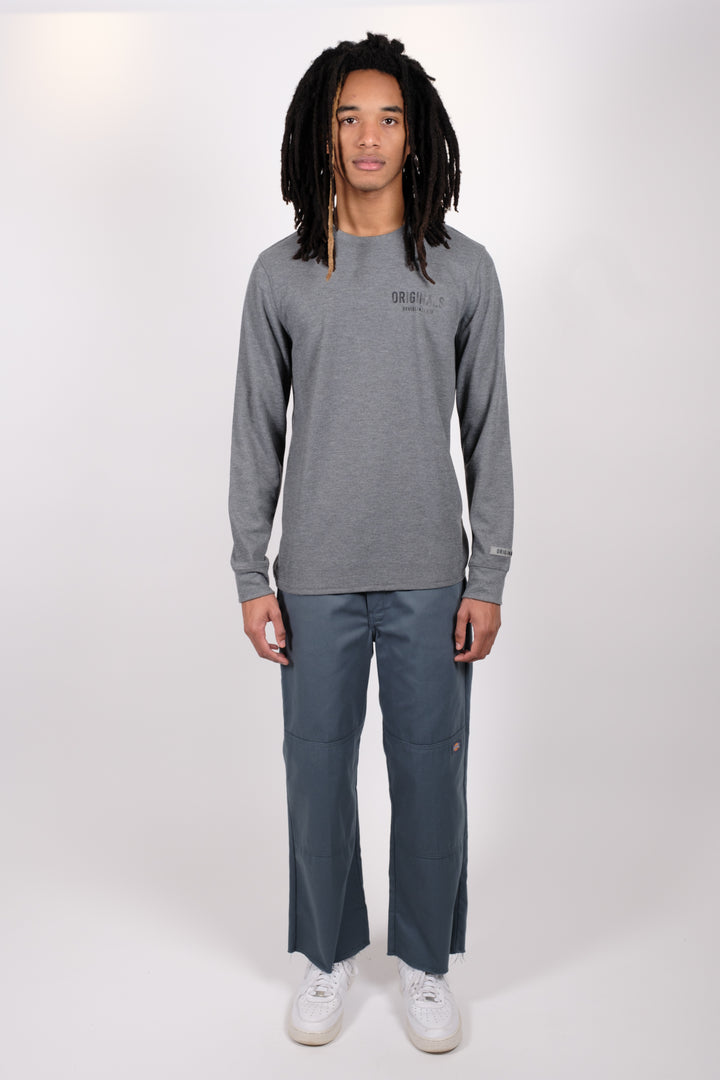 Warm Long Sleeved Tee by Brooklyn Cloth for Men #color_charcoal-heather