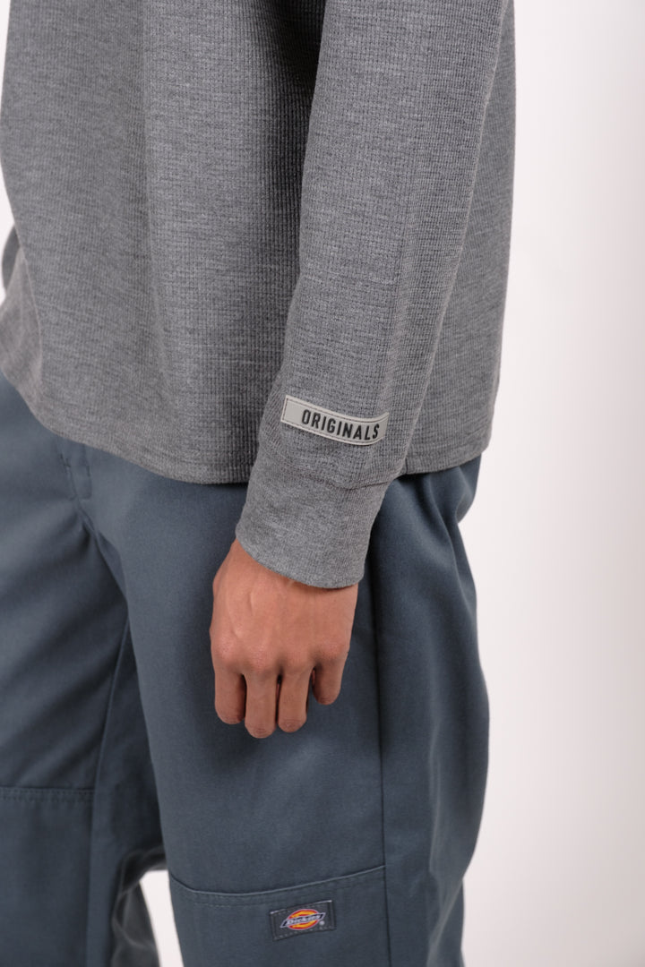 Long sleeved thermal tee for men #color_charcoal-heather