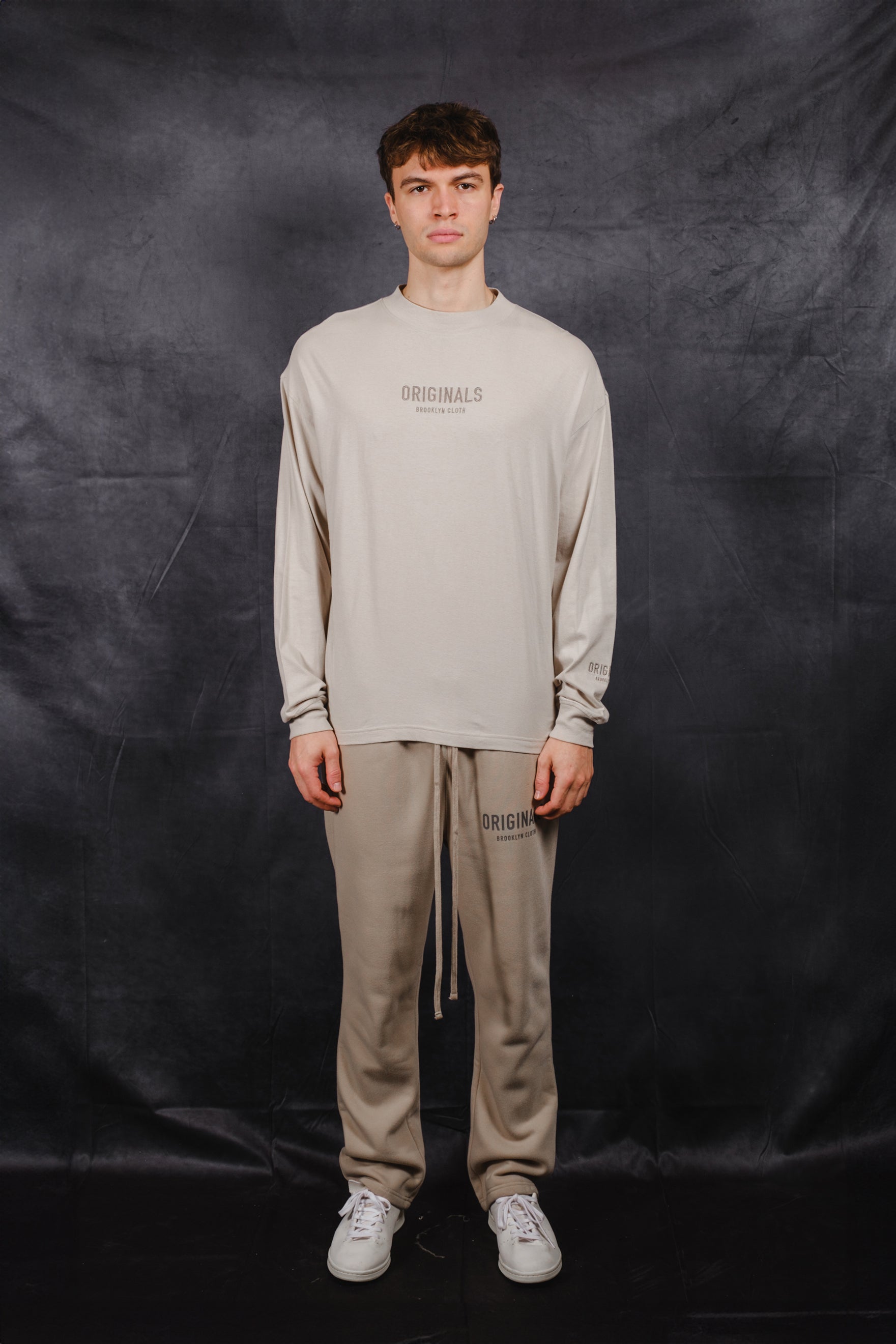 Classic Tonal Embroidered Originals Long Sleeve Tee
#color_pumice-stone