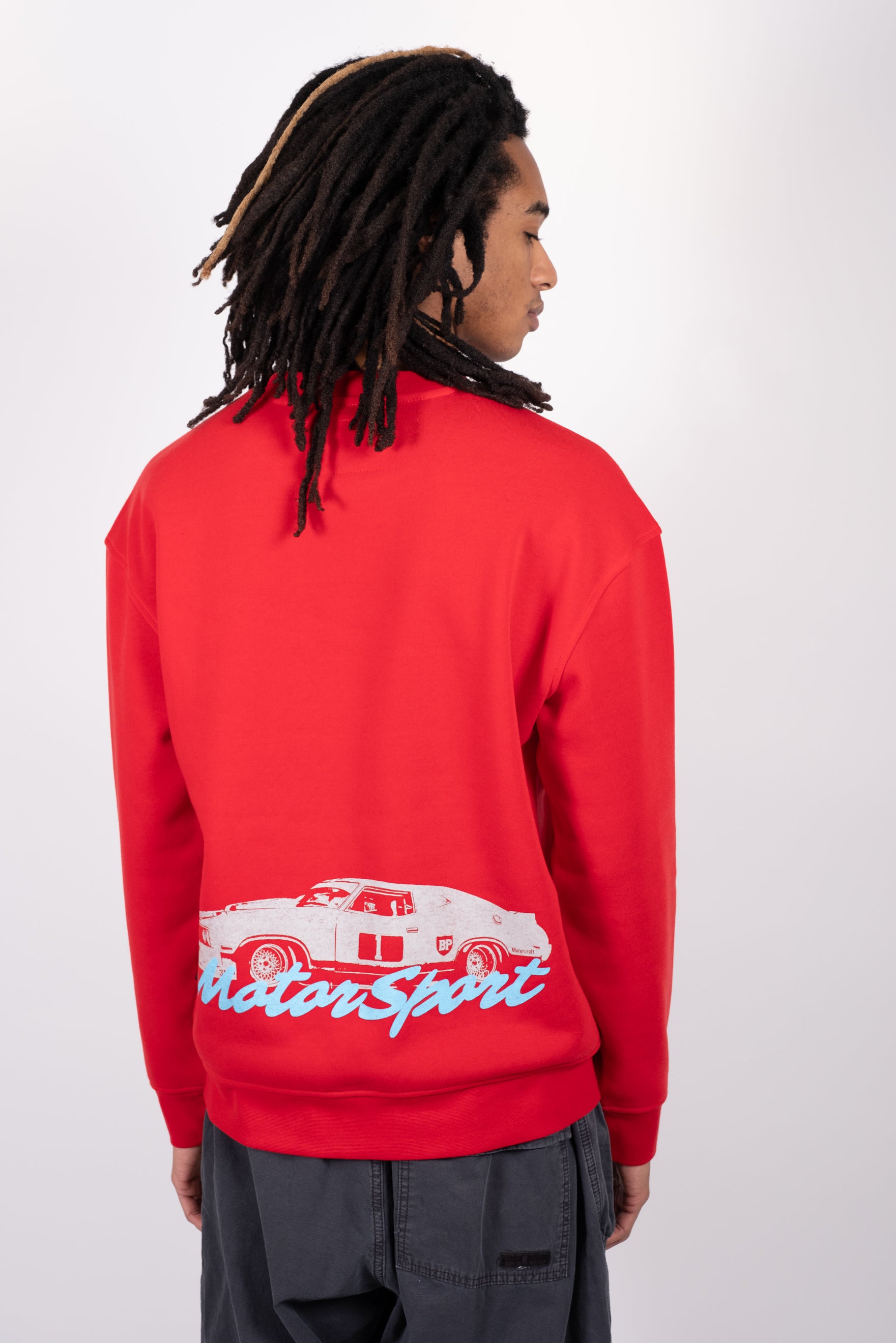 Brooklyn Cloth Most Wanted Motorsport Crew Neck Sweatshirt
#color_red