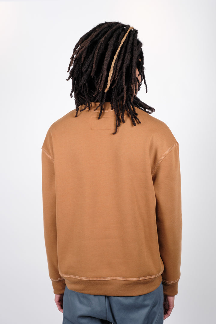 Minimalist Crewneck with Bold Stitch Accents
#color_tobacco