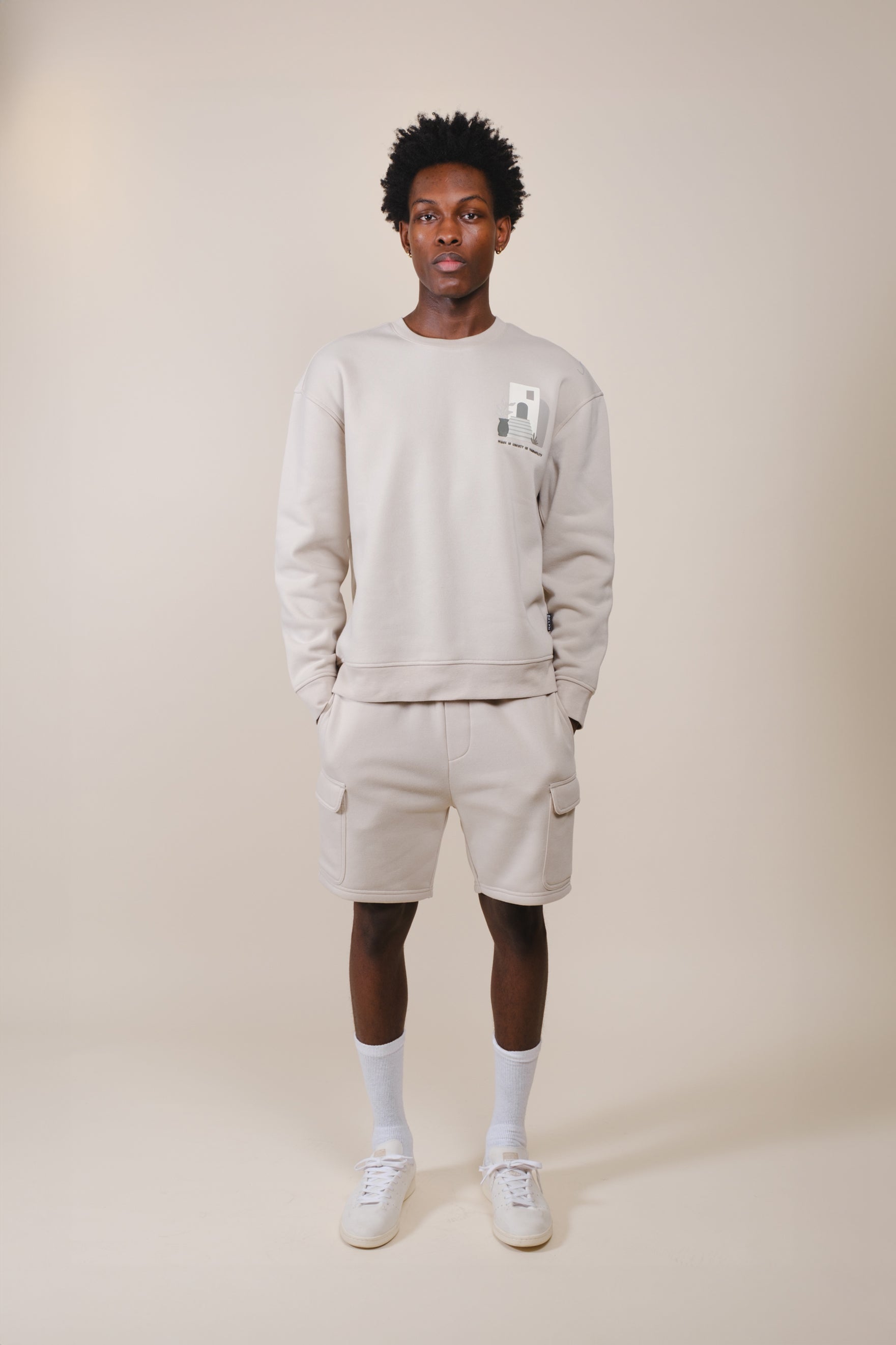 Brooklyn Cloth Thank You Have a Nice Day sweatshirt, perfect for positive style
#color sand