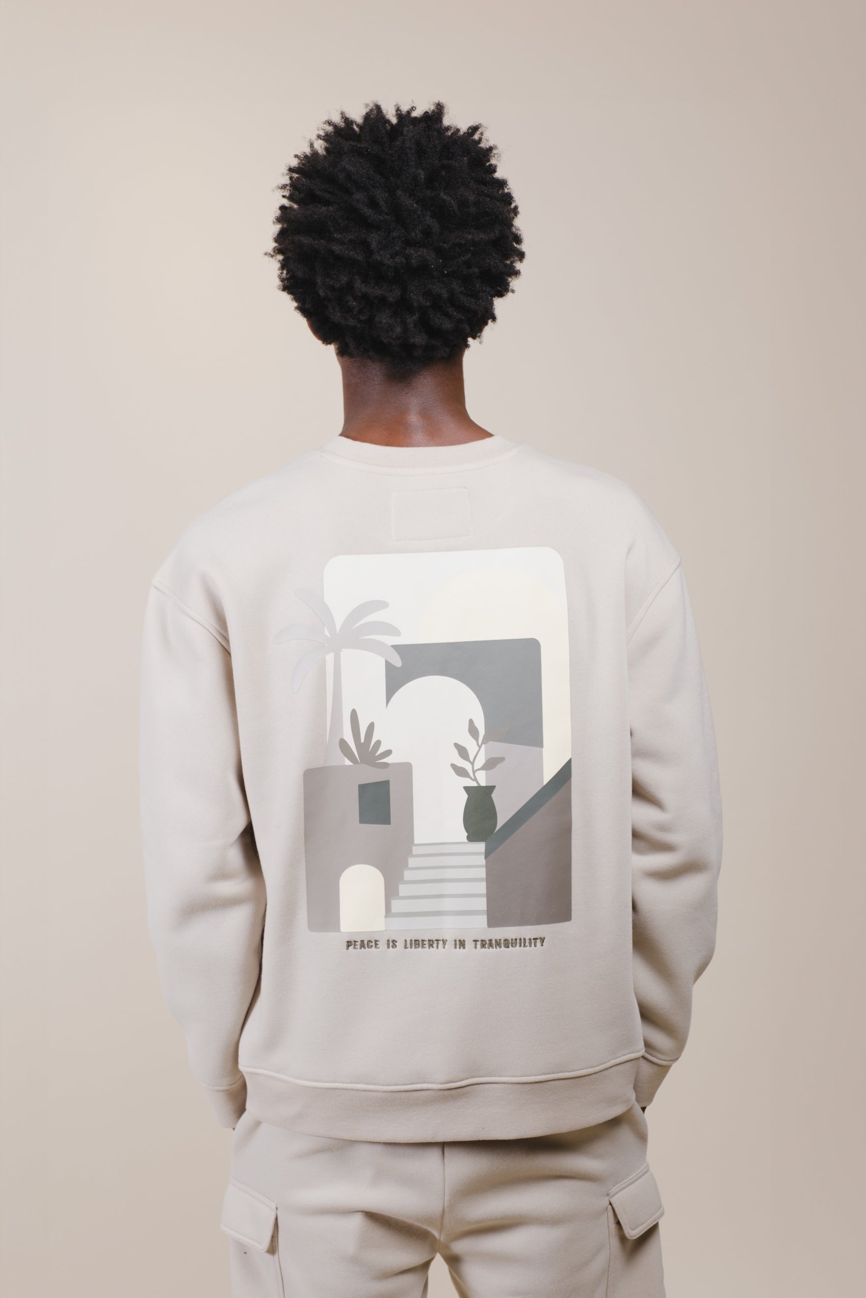 Casual Thank You Have a Nice Day Crew Neck Sweatshirt with charming design
#color-sand