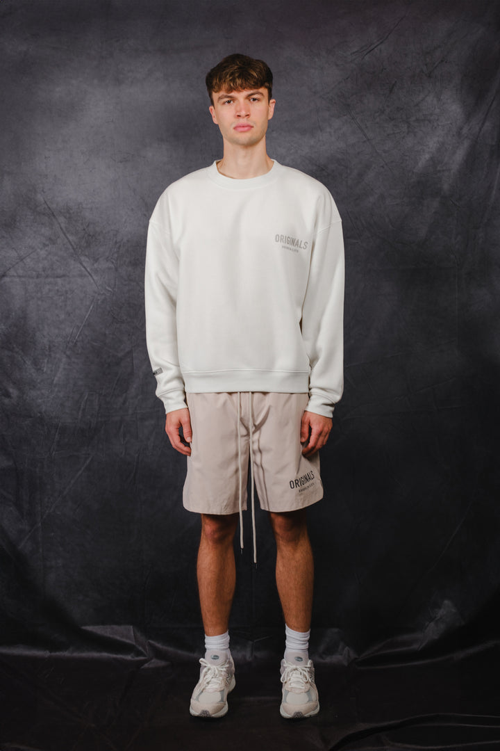 Brooklyn Cloth Originals Tonal Hd Crew in comfortable, oversized fit
#color_cream