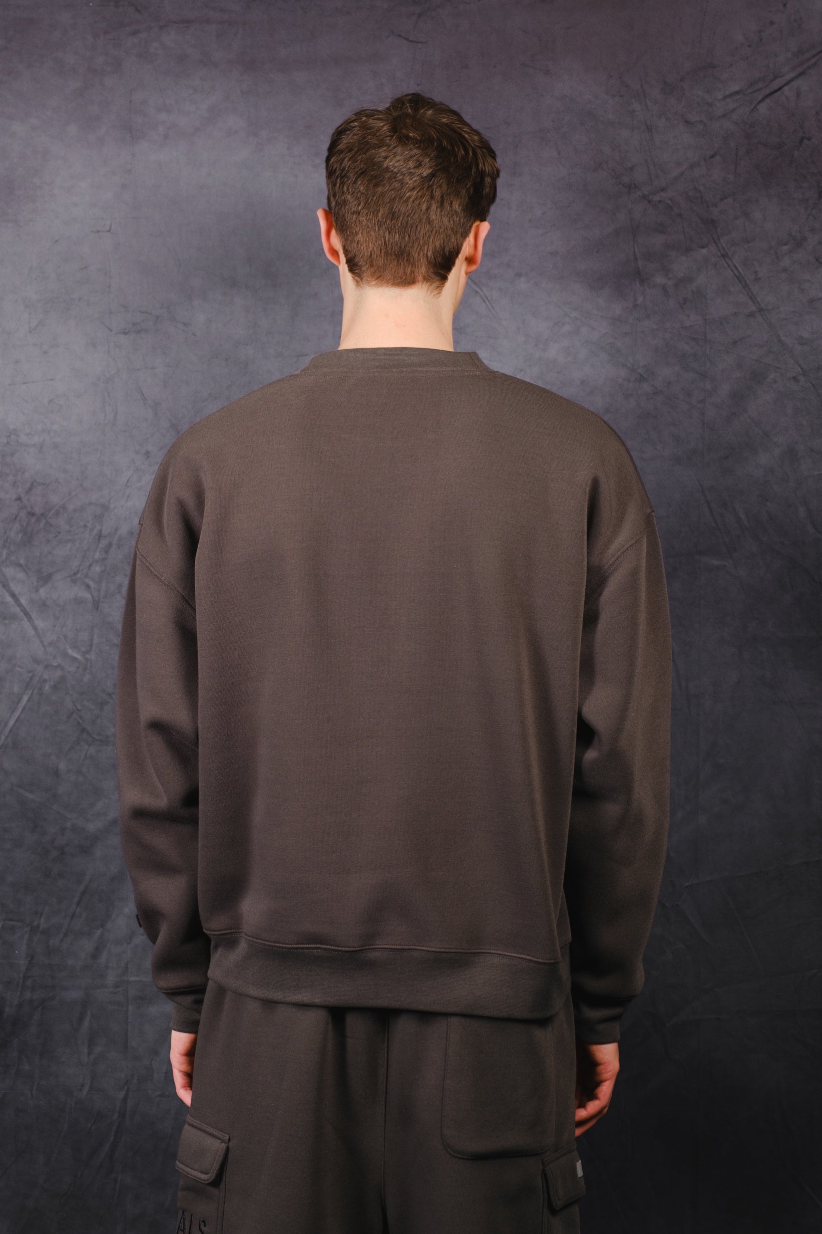 Versatile Originals Fleece Crew Neck with tonal embroidery by Brooklyn Cloth
#color_dusty black