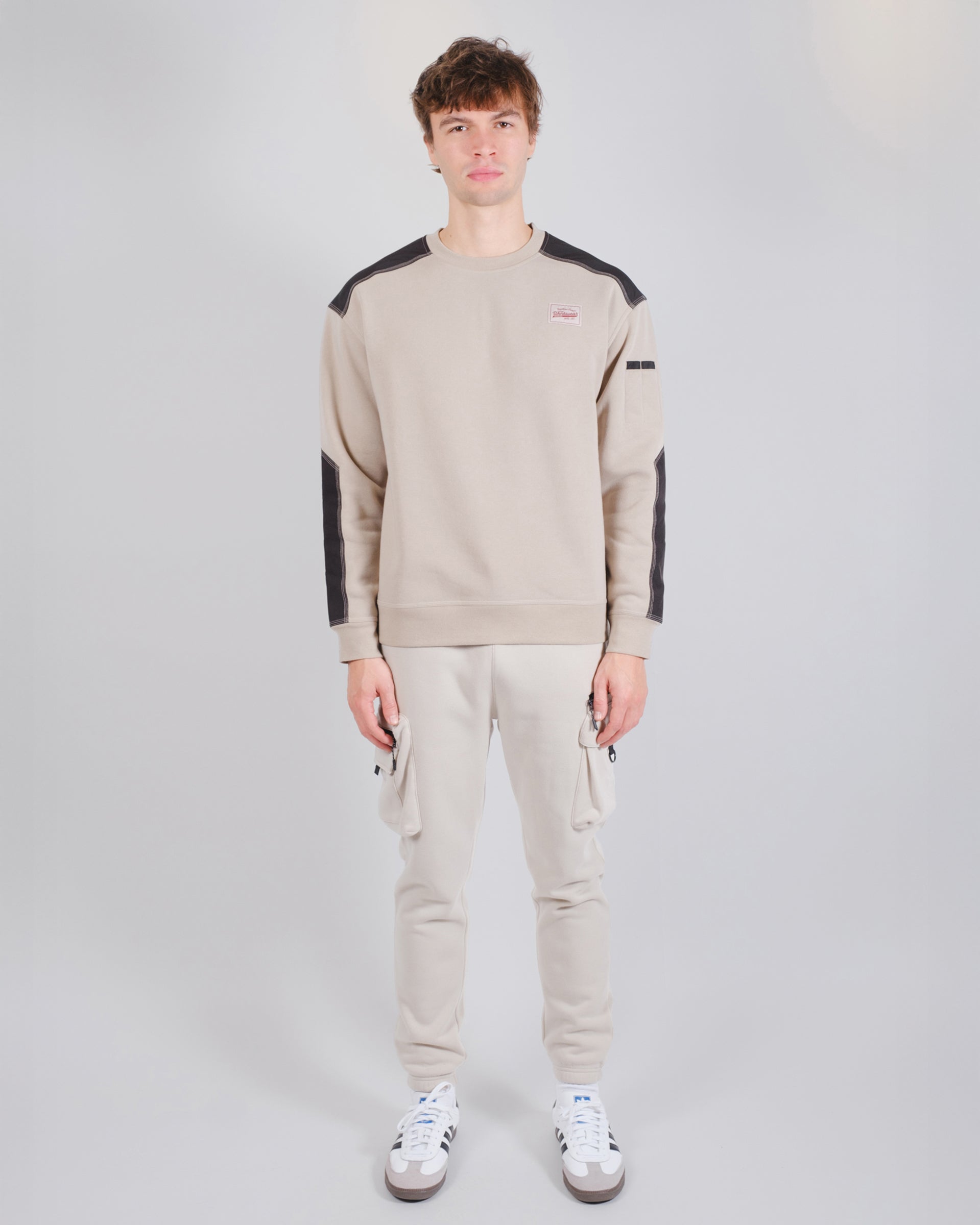 Workwear Blocked Fleece Crew | Men's Tops | Brooklyn Cloth