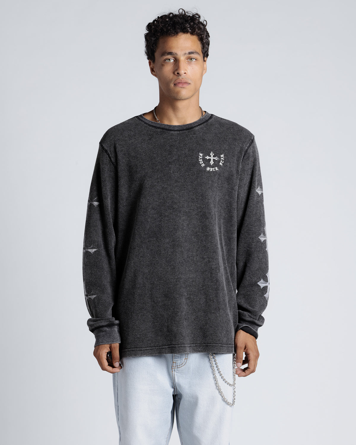 Faith Over Fear Thermal in Black