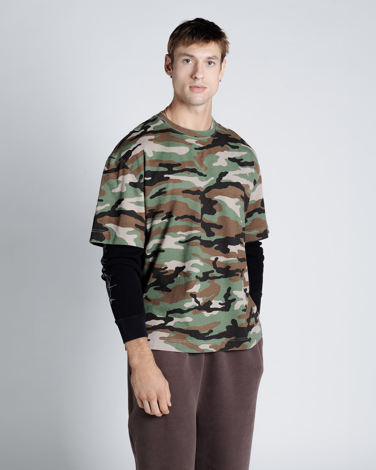 Barbed Wire Woodland Camo Thermal in Woodlawn camo