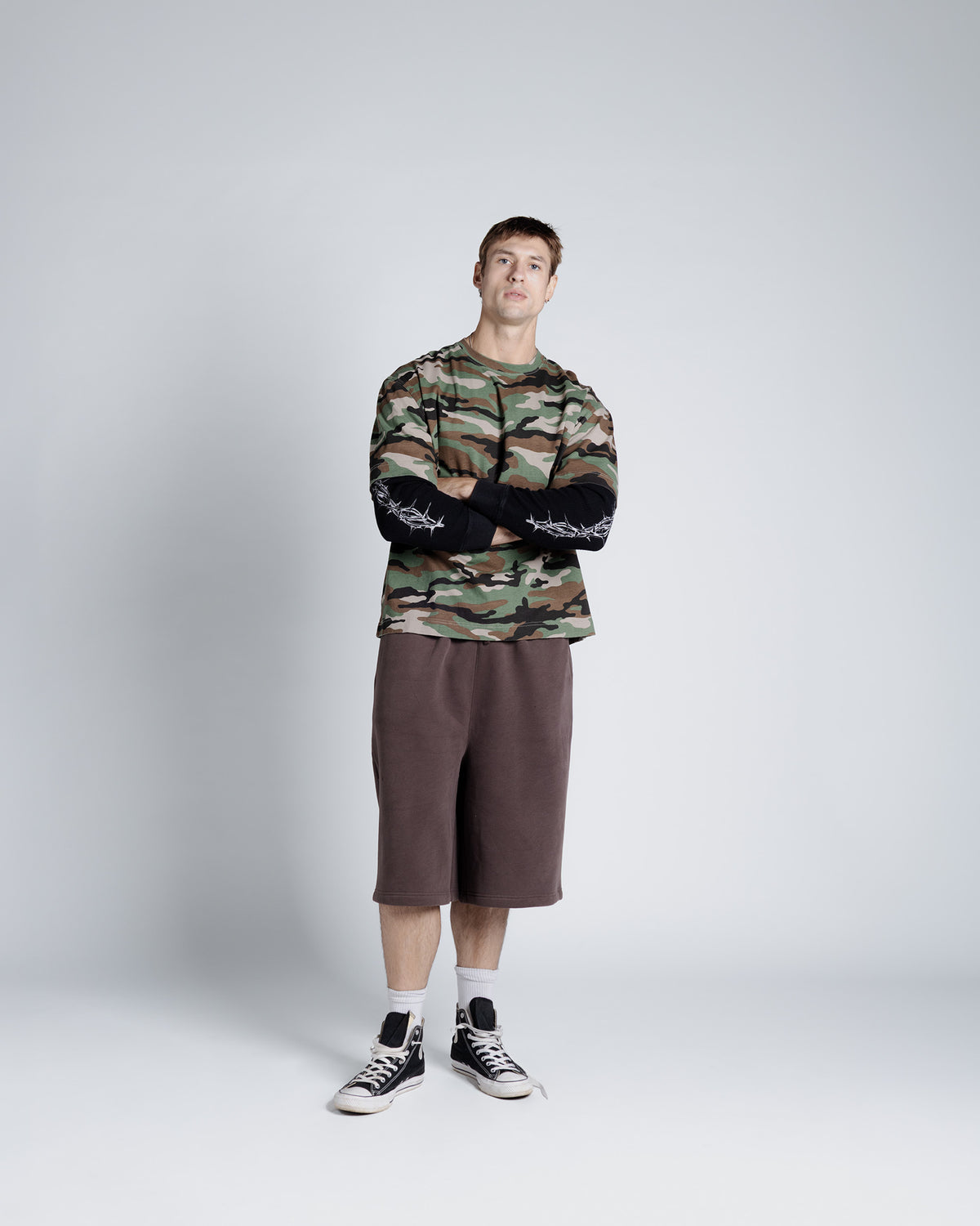 Barbed Wire Woodland Camo Thermal in Woodlawn camo