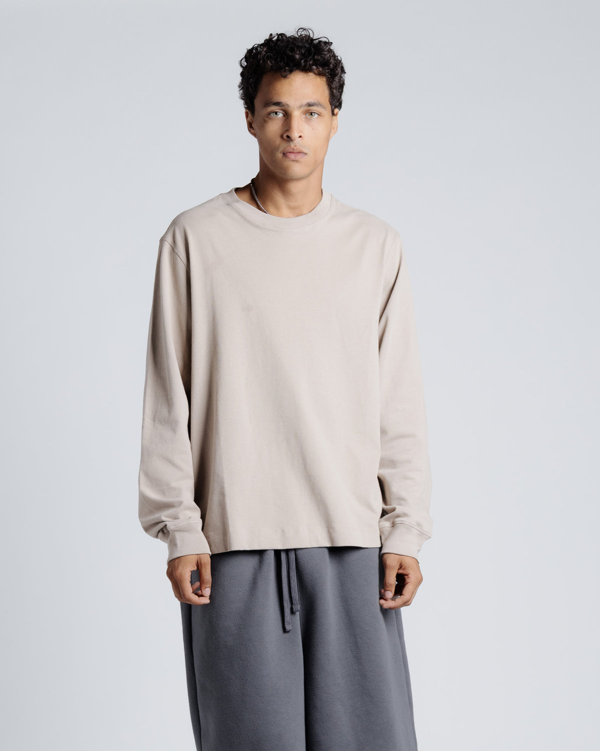 The Daily Heavyweight Long Sleeve Tee in Cream
