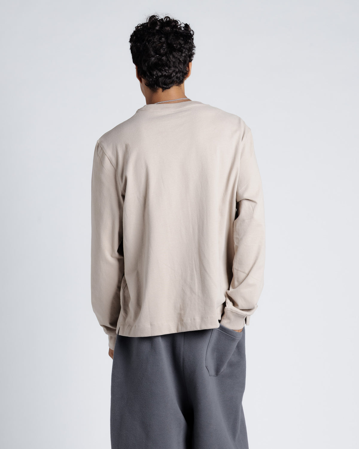 The Daily Heavyweight Long Sleeve Tee in Cream