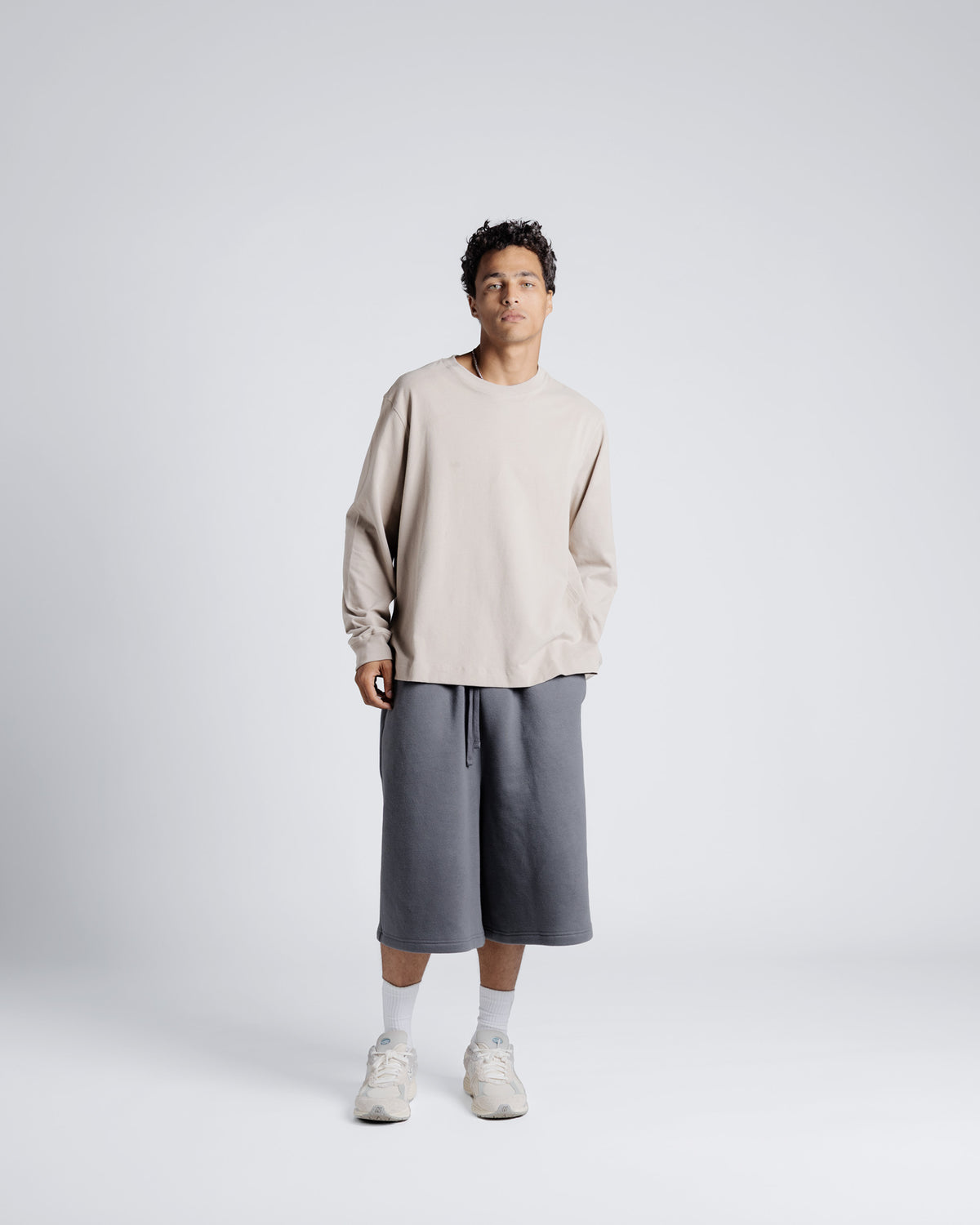 The Daily Heavyweight Long Sleeve Tee in Cream
