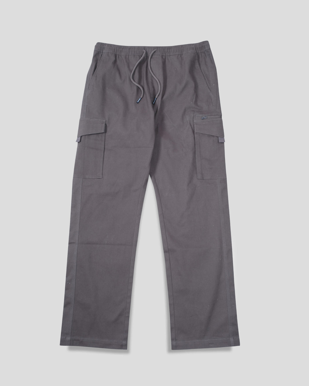 Cargo Pocket Zip Twill Pant - Charcoal Grey