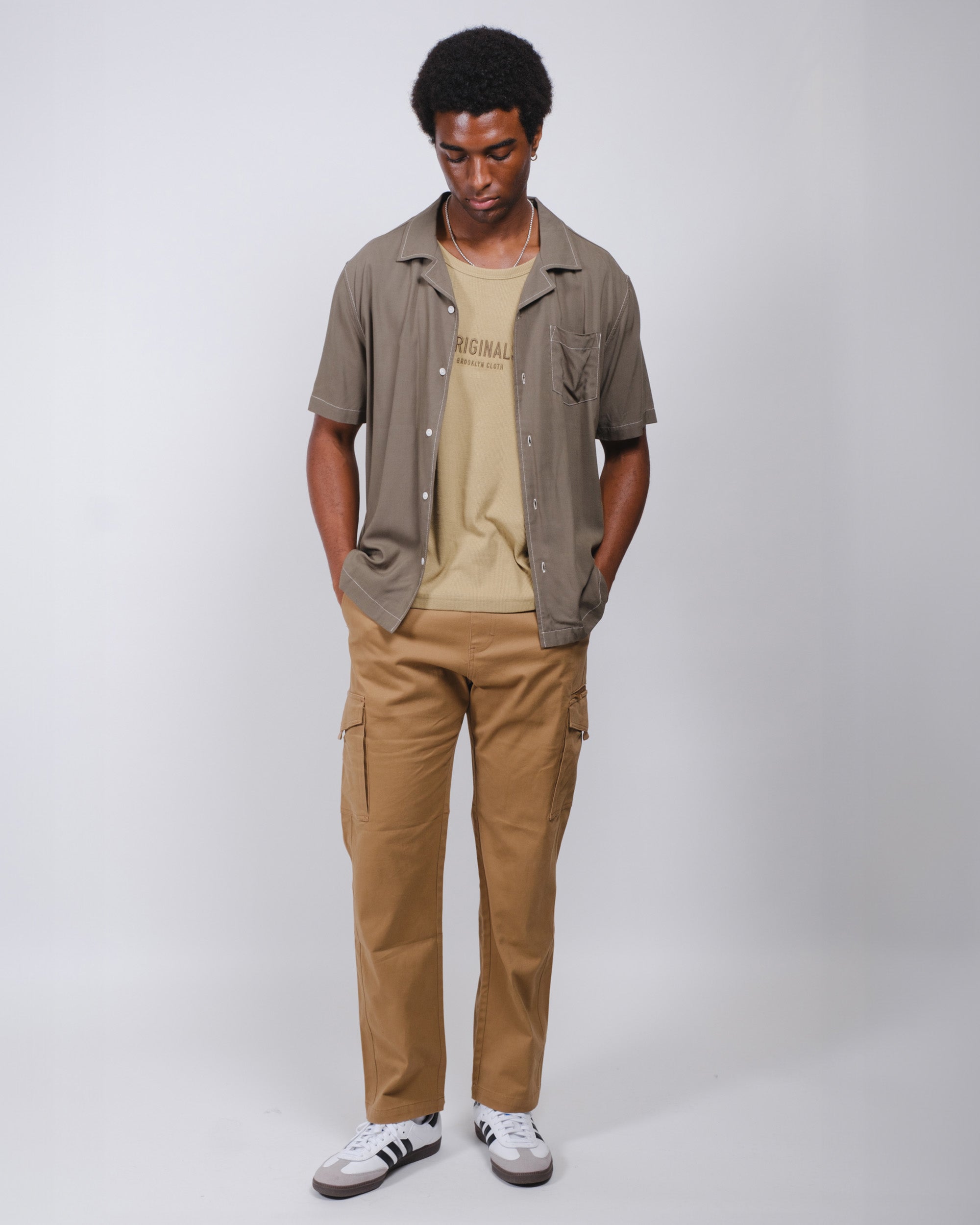 Cargo Pocket Zip Twill Pant | Brooklyn Cloth