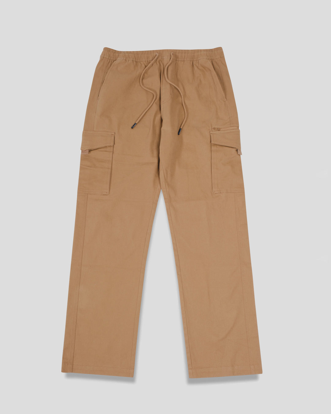 Cargo Pocket Zip Twill Pant - Camel
