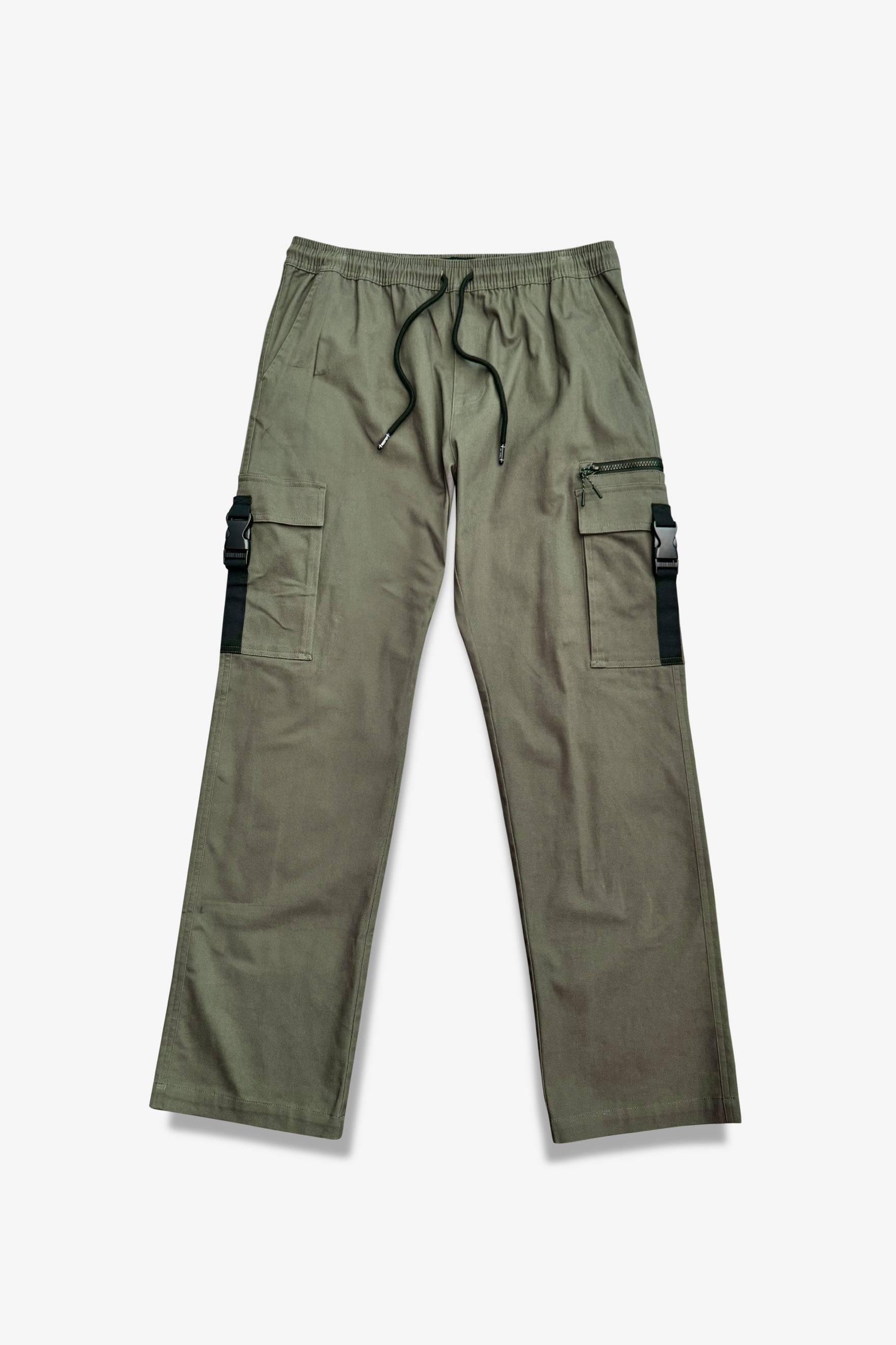 Men's Zip Buckle Pocket Twill Cargo Pant
#color_olive