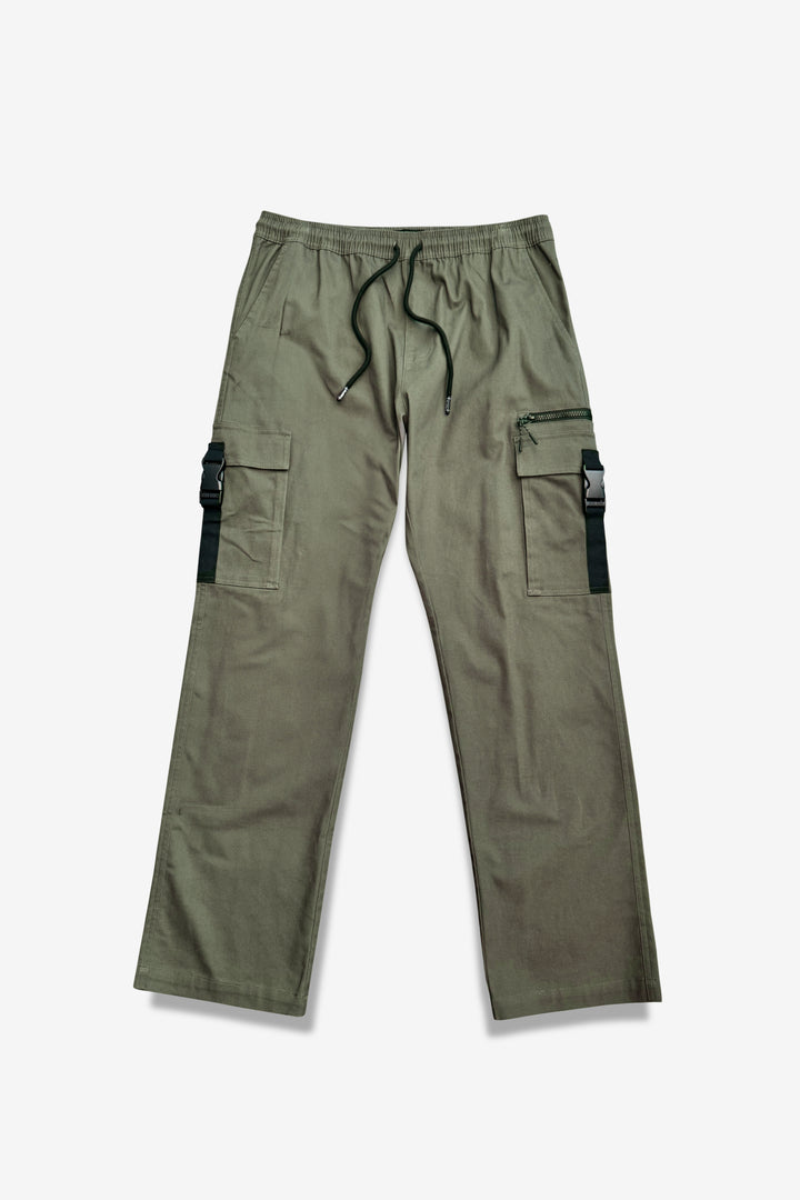 Men's Zip Buckle Pocket Twill Cargo Pant
#color_olive