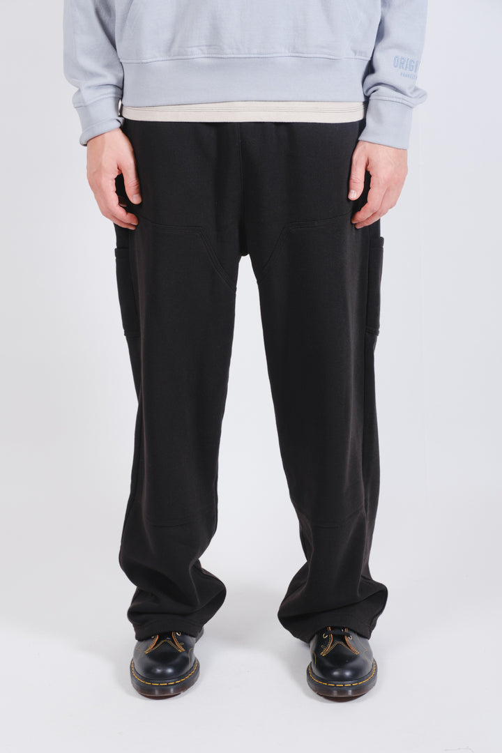 Durable fleece carpenter pants with side and back pockets
#color_black