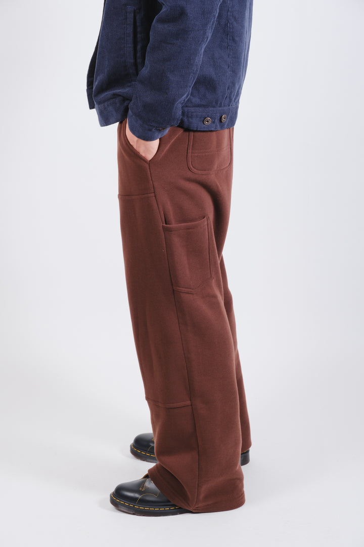 Men's fleece carpenter pants, suitable for casual wear 
#color_dark-mocha