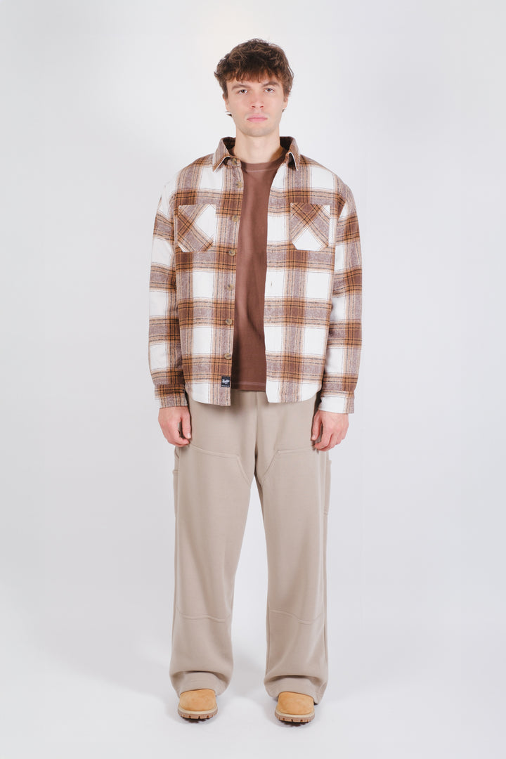 Men’s casual fleece pants with carpenter pocket design for functional storage
#color_pumice-stone