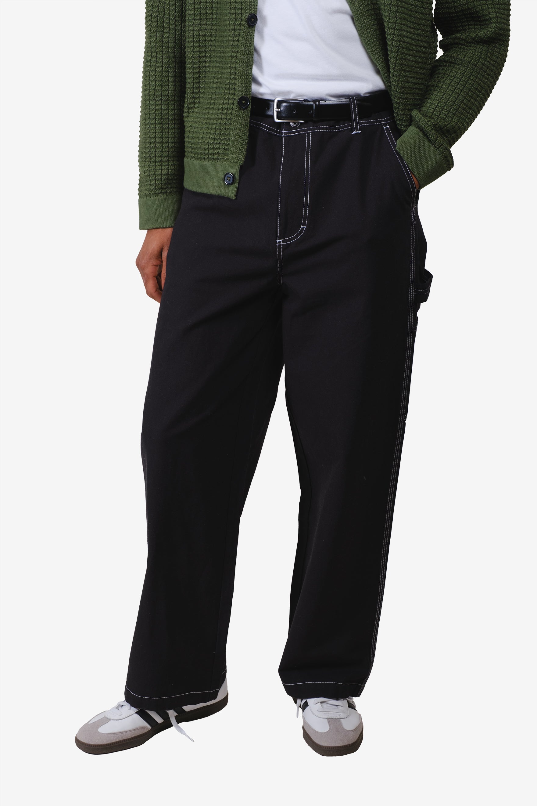 Back Elastic Waist Canvas Pant