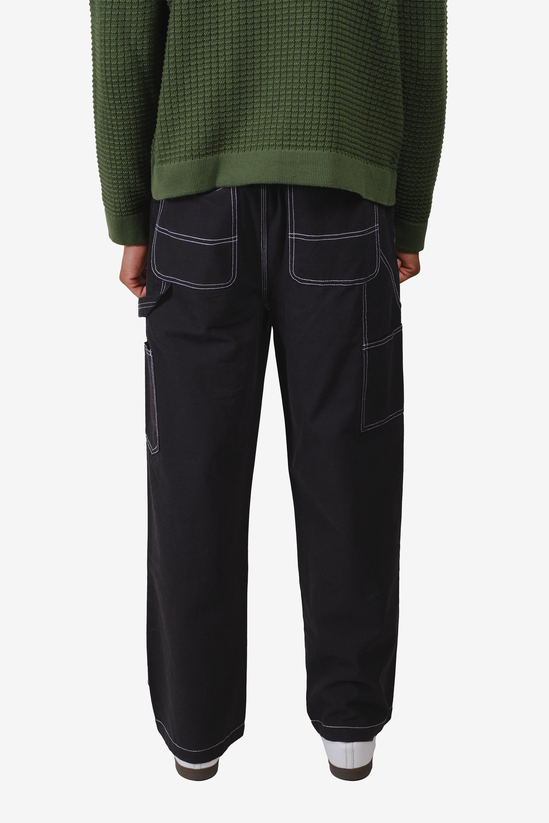 Back Elastic Waist Canvas Pant