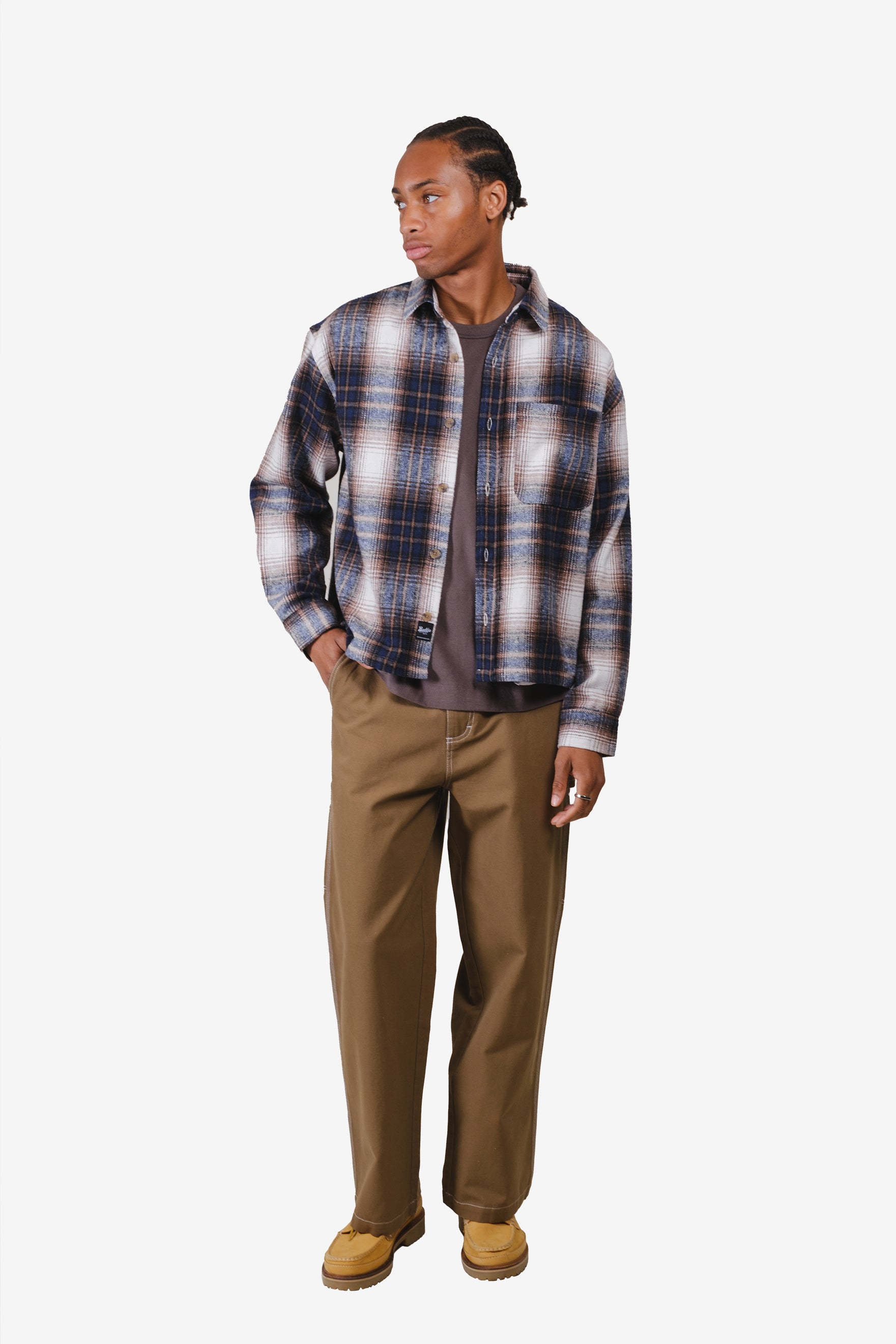 Back Elastic Waist Canvas Pant