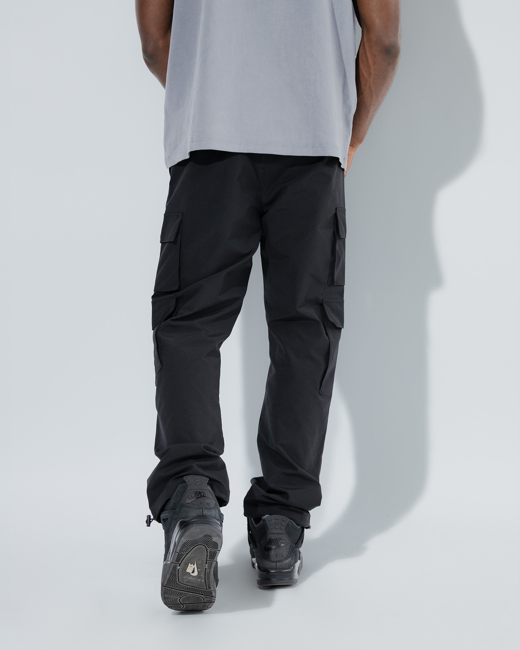 Stretch Nylon Utility Pant in Black