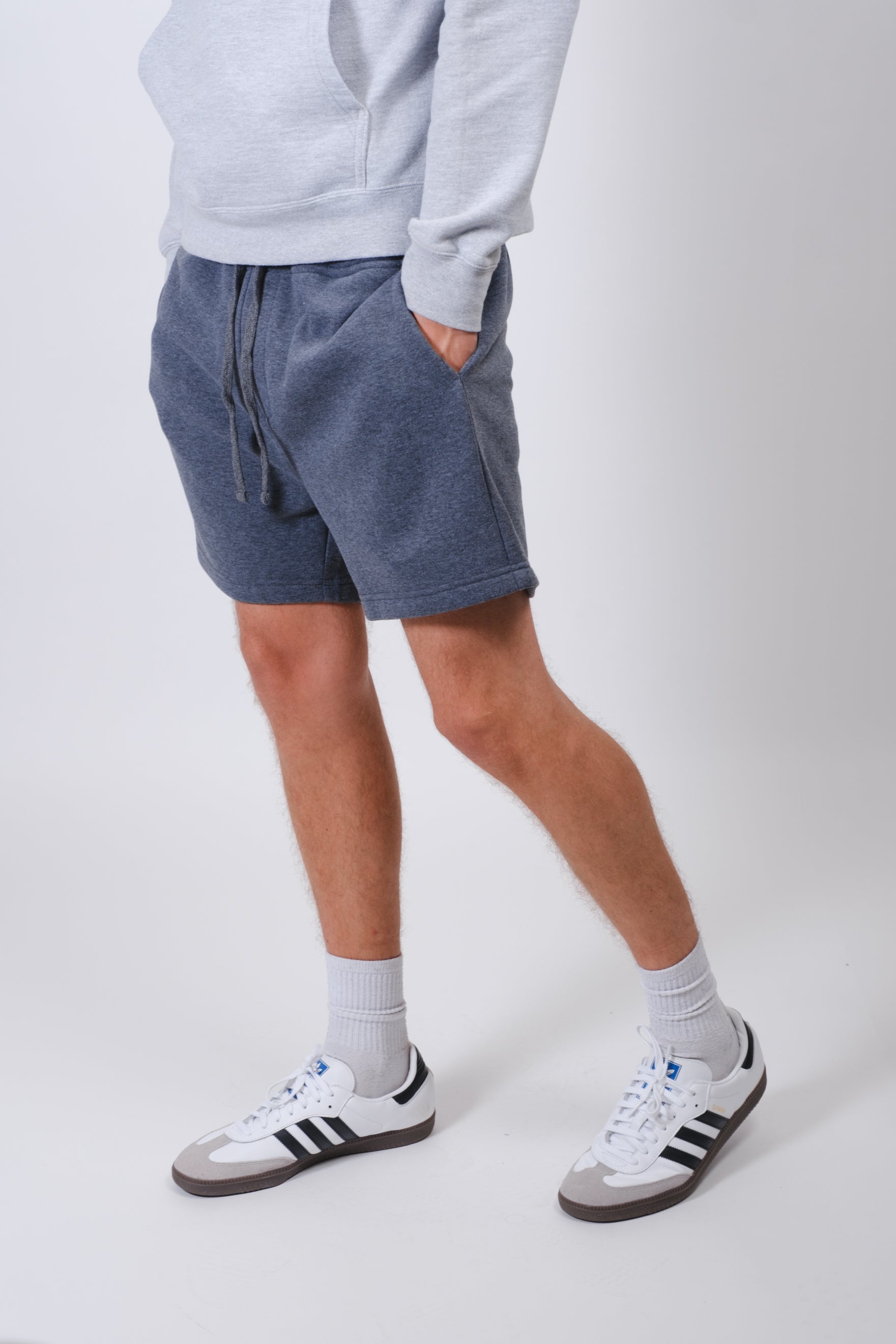 Brooklyn Cloth 2 Pack of Men's fleece shorts
#color_pumice-stone/charcoal