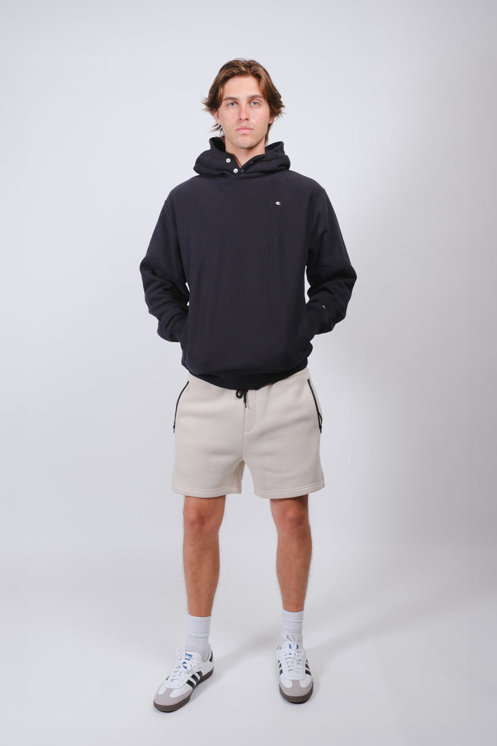 Brooklyn Cloth 5-inch inseam 2 Pack Fleece Shorts 
#color_sand/black