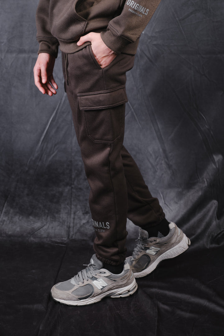 Caargo Style Fleece Sweatpants for kids #color_dusty-black