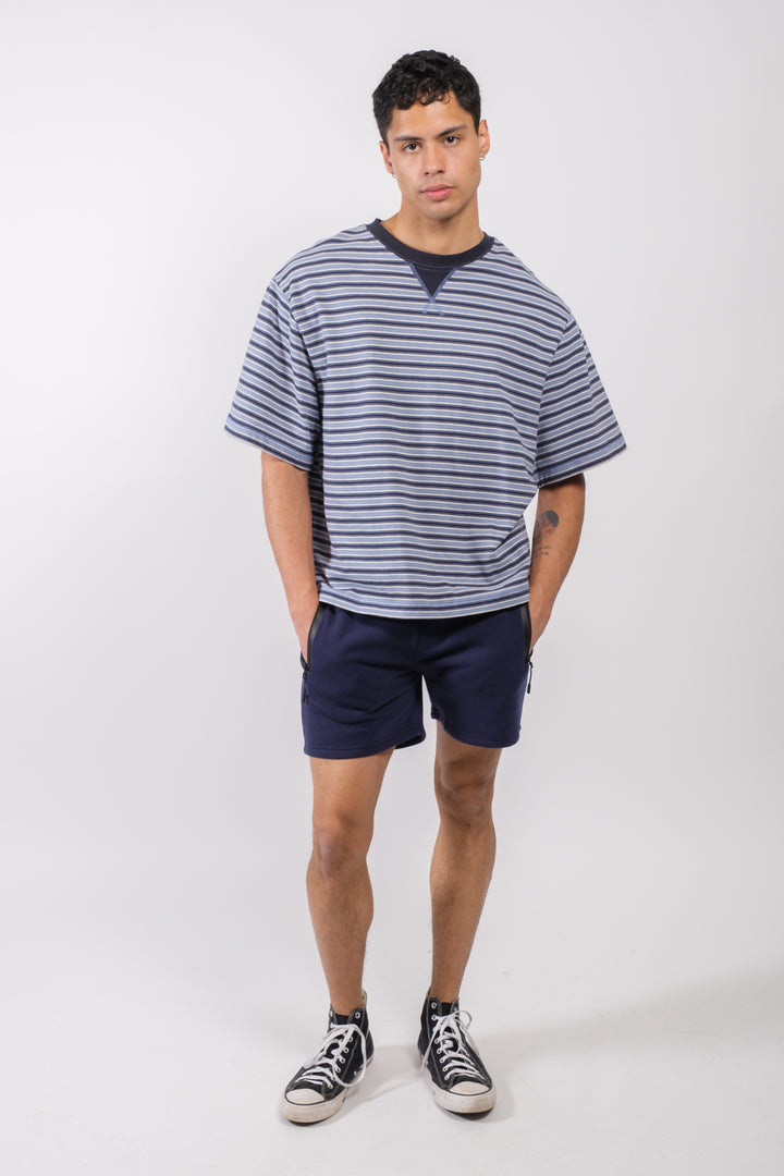 Brooklyn Cloth Versatile men's shorts with heat seal zip pocket 
#color_french-navy