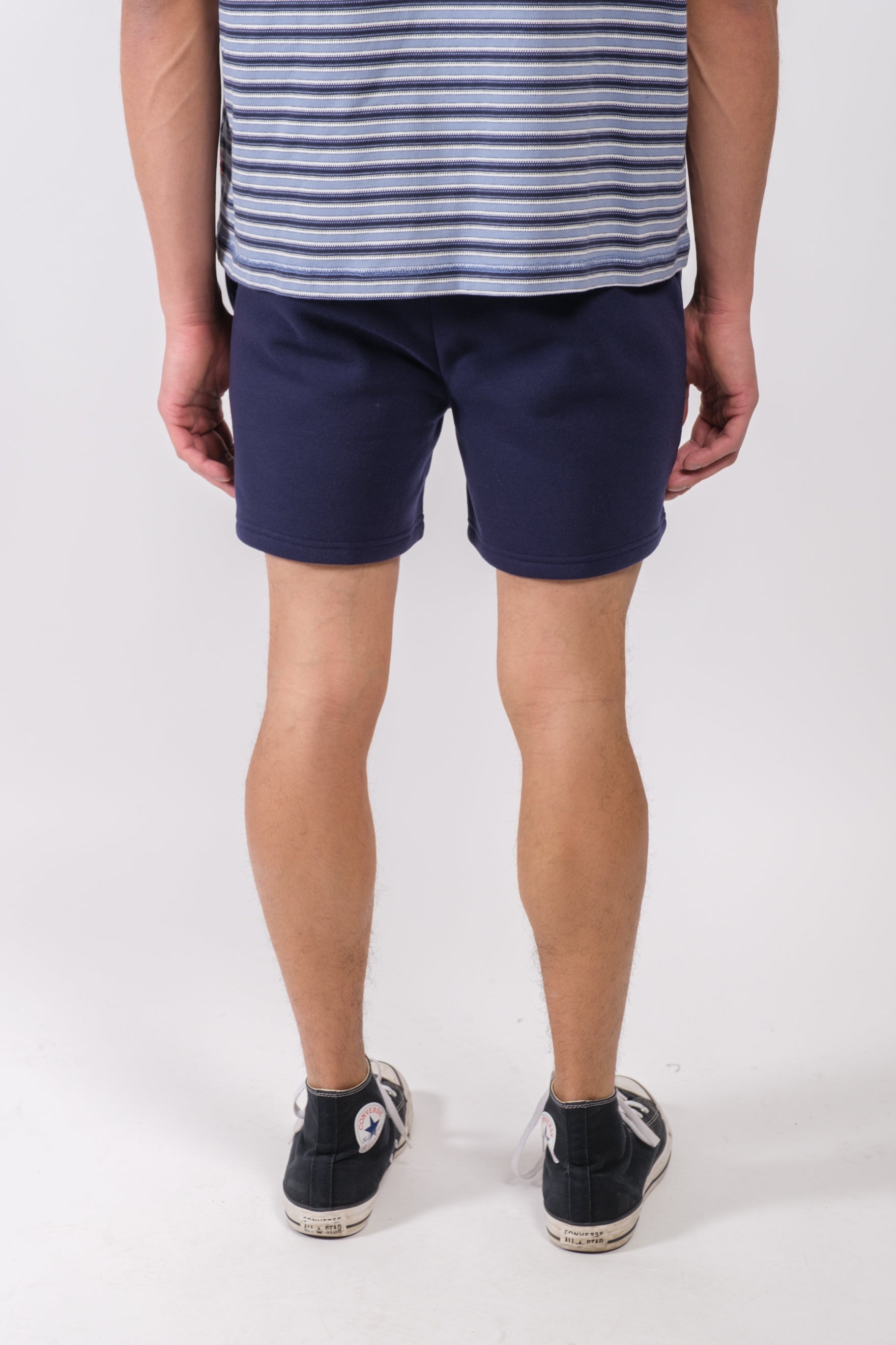 Stylish men's shorts with heat seal zip pocket and 5 inch length
#color_french navy