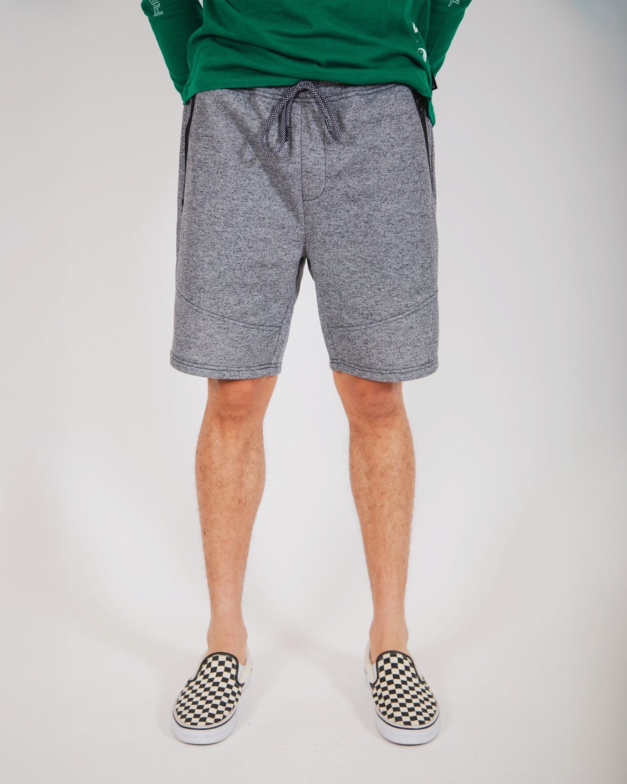 ウェア The Neighborhood Classic Zip Shorts L Diagonal Heat Seal Zip Shorts | Men's Shorts | Brooklyn Cloth