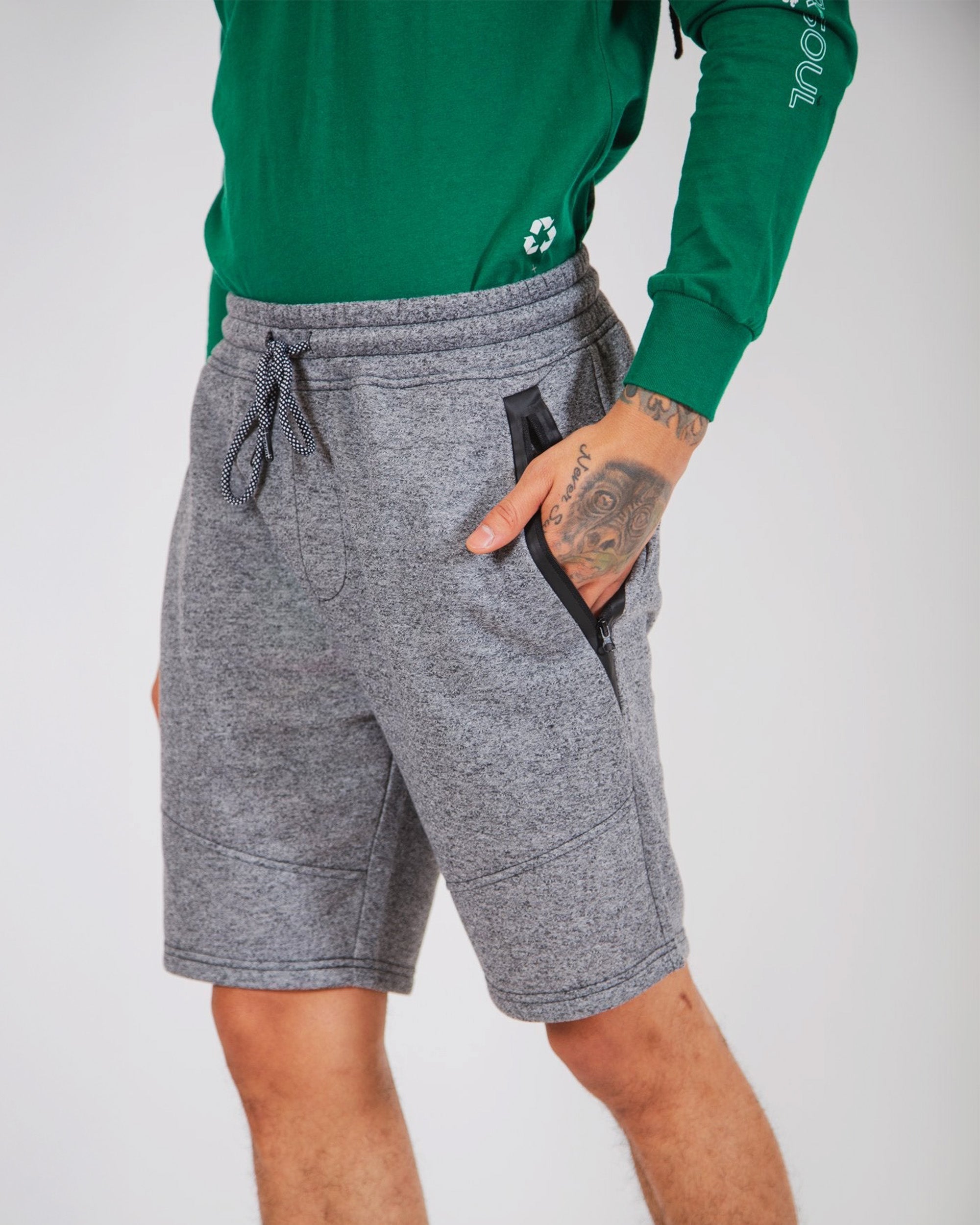 ウェア The Neighborhood Classic Zip Shorts L Diagonal Heat Seal Zip Shorts | Men's Shorts | Brooklyn Cloth
