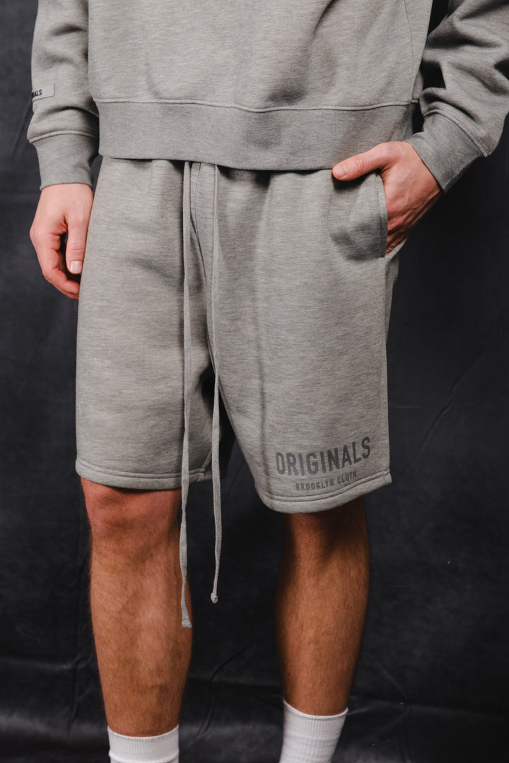 Men’s Originals Fleece Shorts with soft fabric and elastic waistband
#color_dark-oatmeal-heather