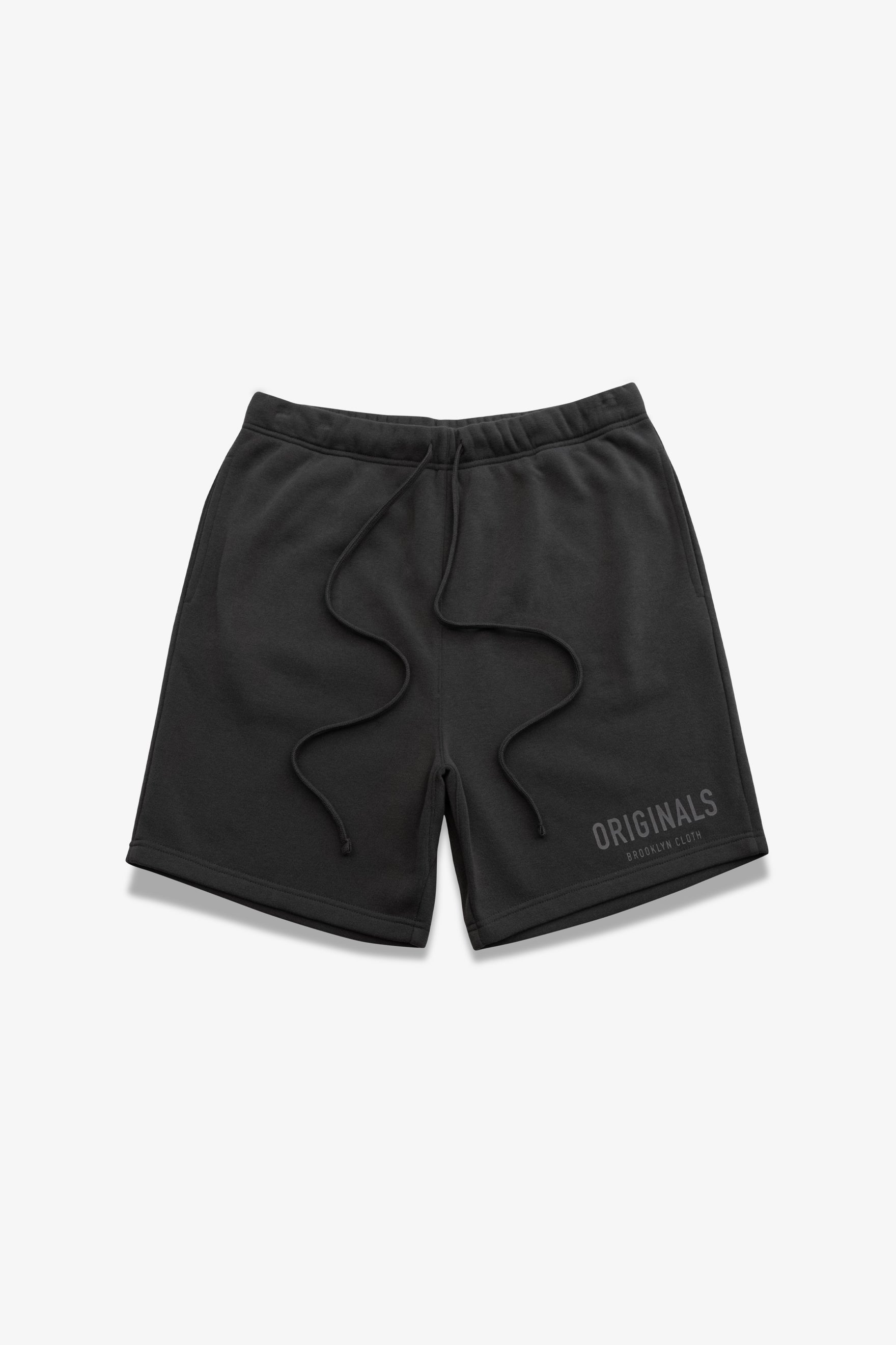 Men's casual Originals Fleece Shorts with side pockets and logo print
#color_dusty-black