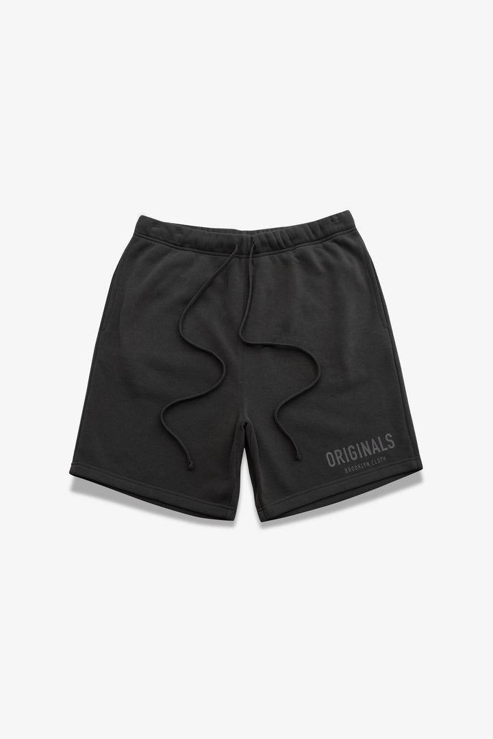 Men's casual Originals Fleece Shorts with side pockets and logo print
#color_dusty-black