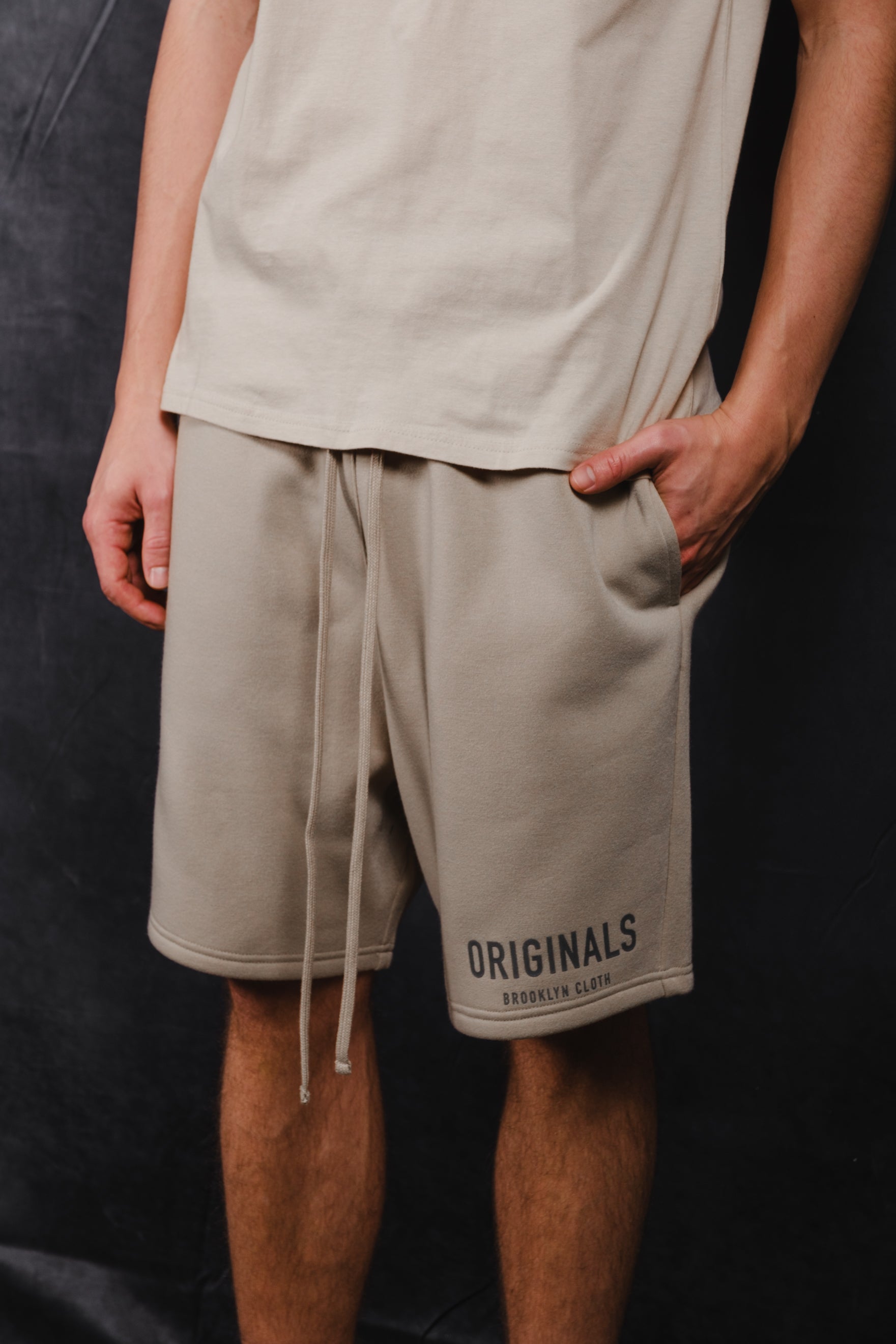 Men's Originals Fleece Shorts, designed for ultimate comfort
#color_pumice stone