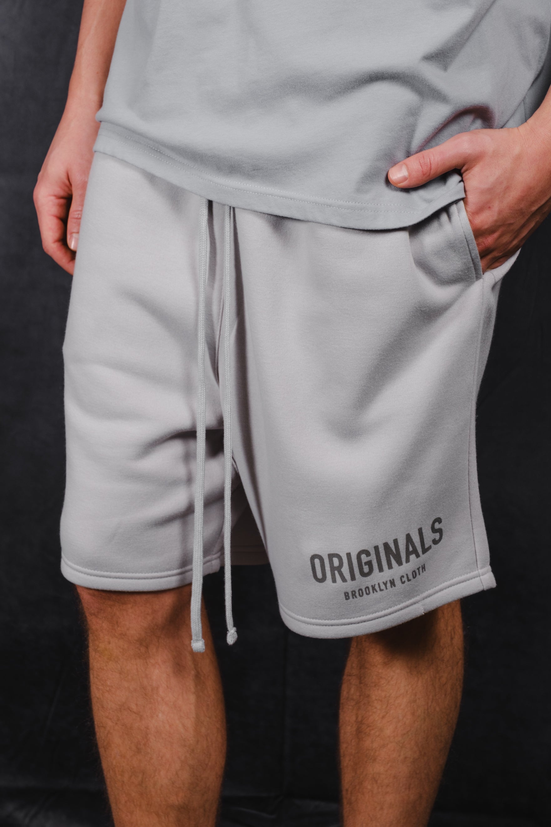 Soft fleece Originals Shorts with drawstring waist for men 
#color_pearl blue