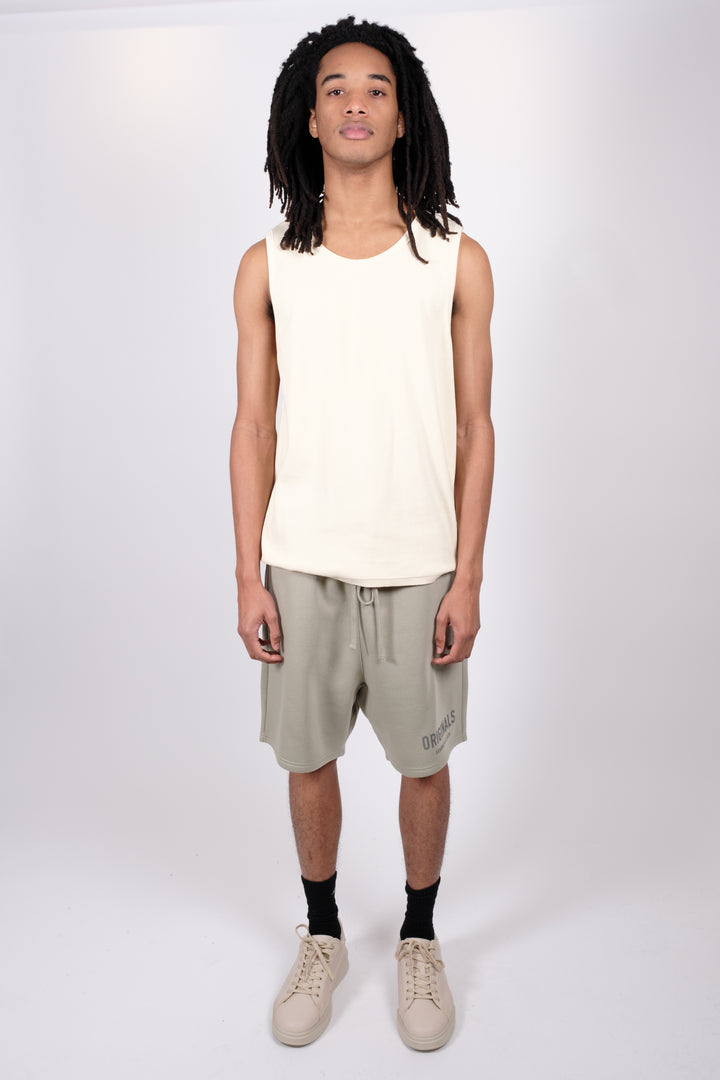 Relaxed fit men's Originals Fleece Shorts with comfortable waistband
#color_sage