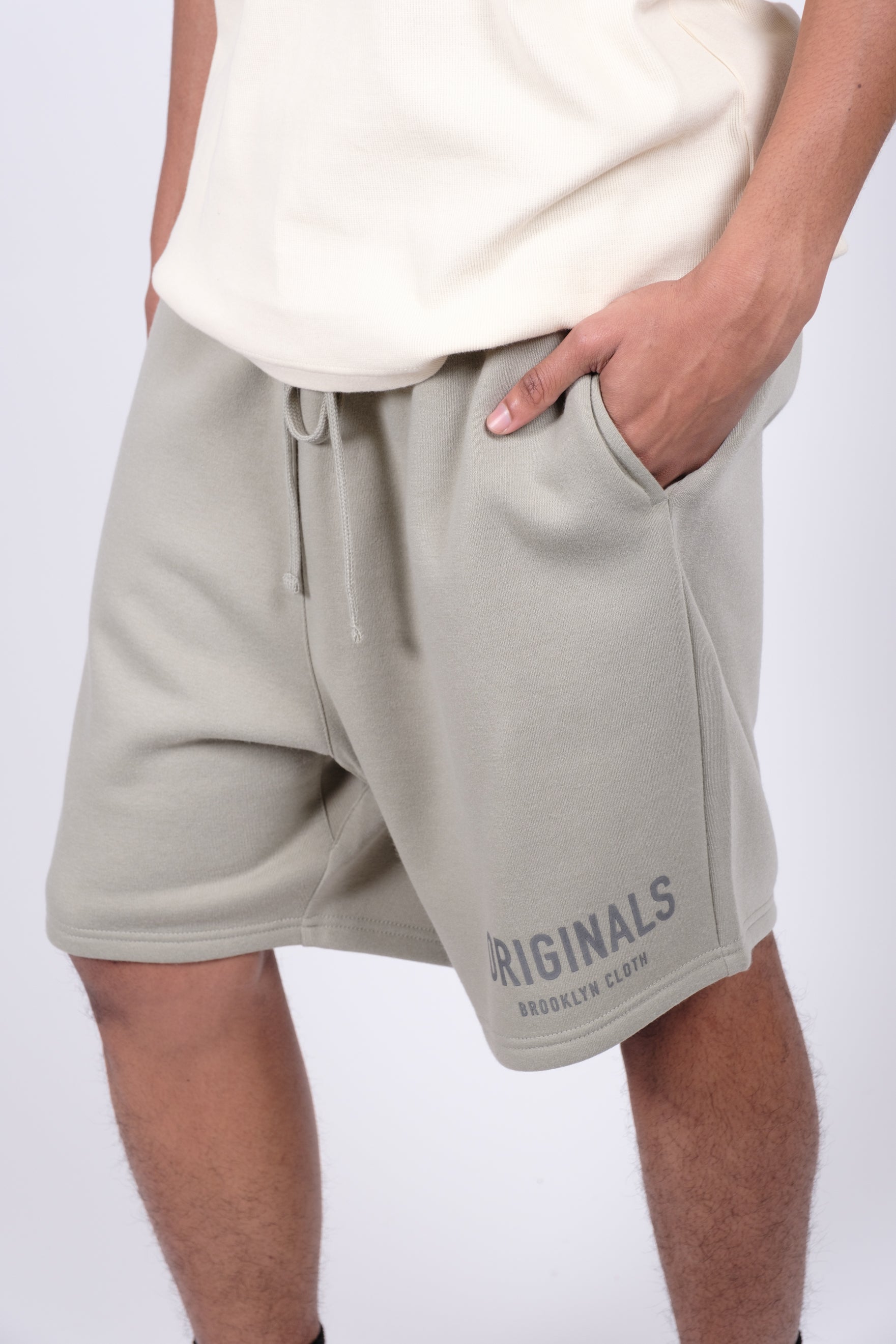 Originals Fleece Shorts with side and back pockets for men
#color_sage