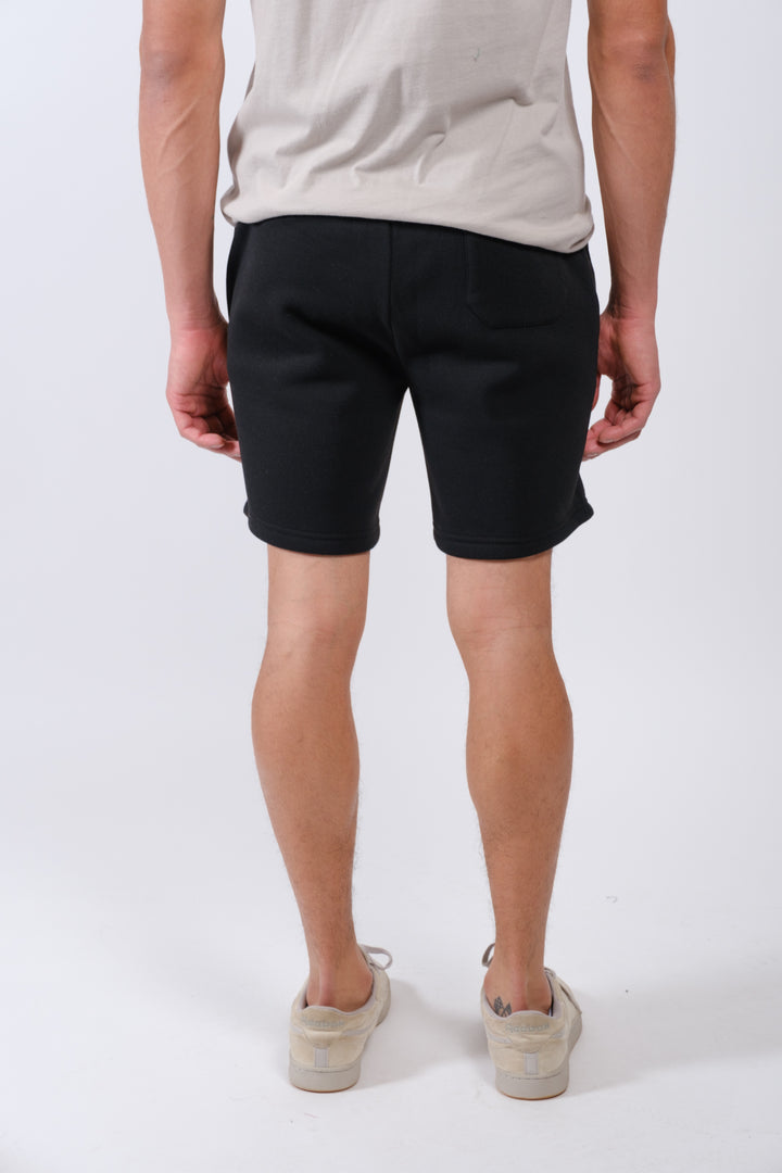 Comfort-first men’s fleece shorts with zip pocket and 5-inch inseam
#color_dusty-black