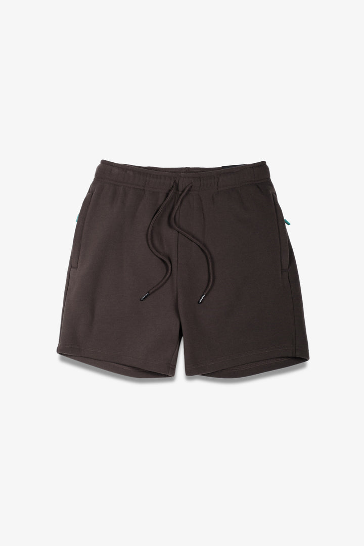 5 inseam fleece shorts with zip pocket, designed for men
#color_dusty-black