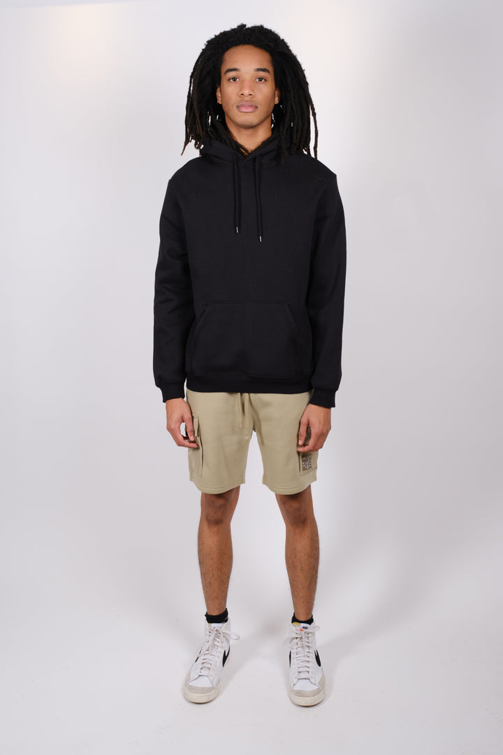 Men's fleece shorts with nylon pocket, perfect for 7-inch inseam fit
#color_olive-gray