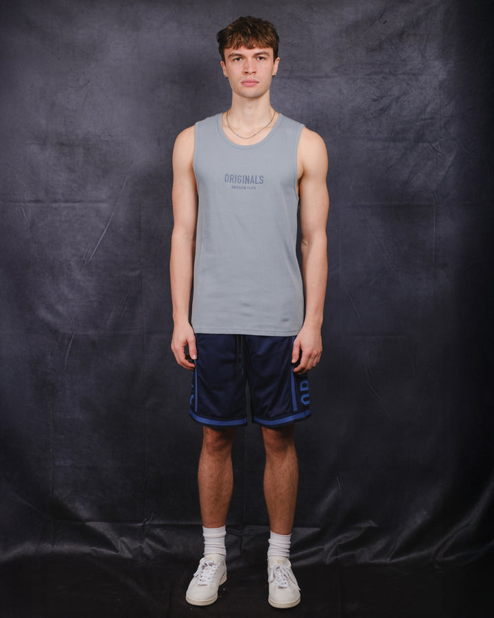 Originals Nylon Paneled Basketball Shorts 
#color_french-navy