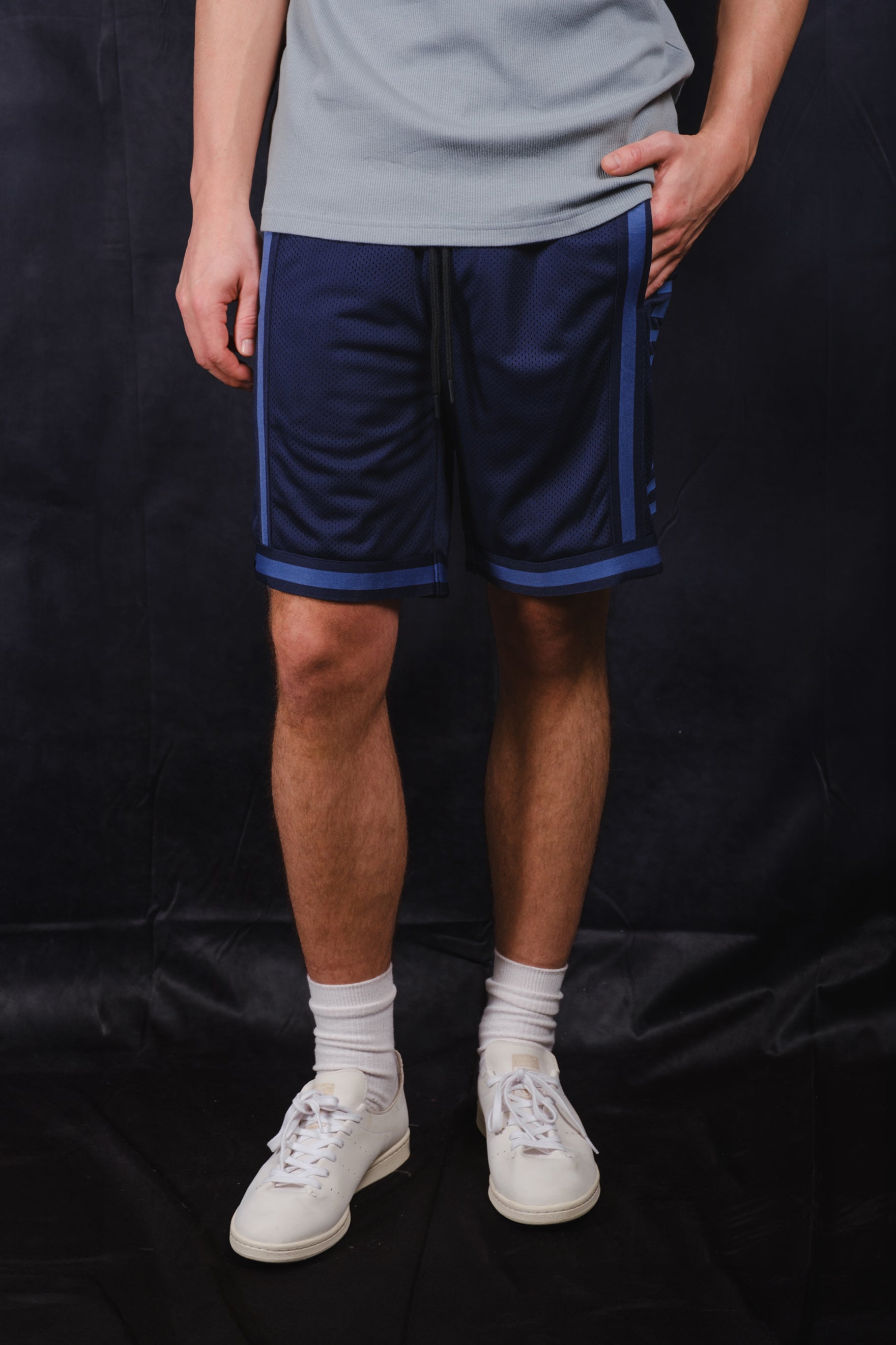 Men's Originals Paneled Basketball Shorts 
#color_french-navy